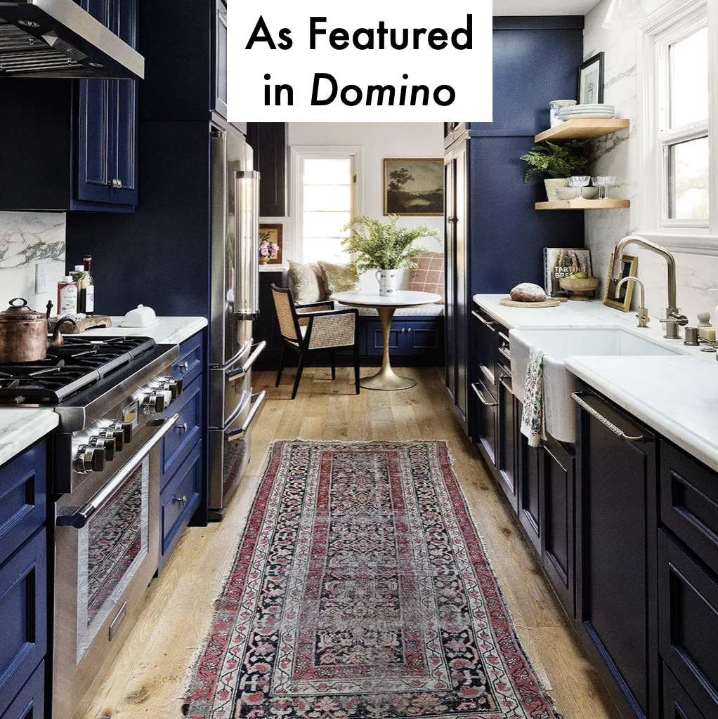 Blue Parakeet Rug in Creator’s Cozy West LA Home