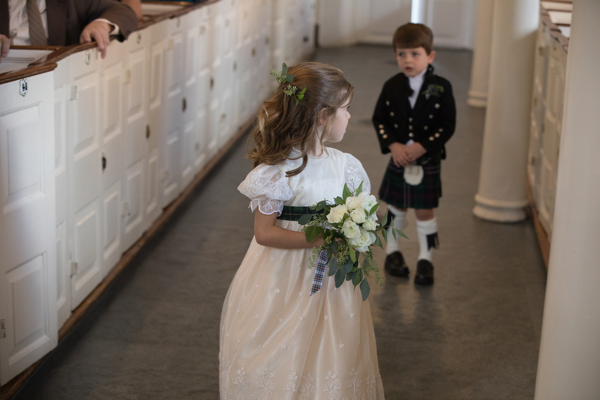 The charming wee lad and lassie.
