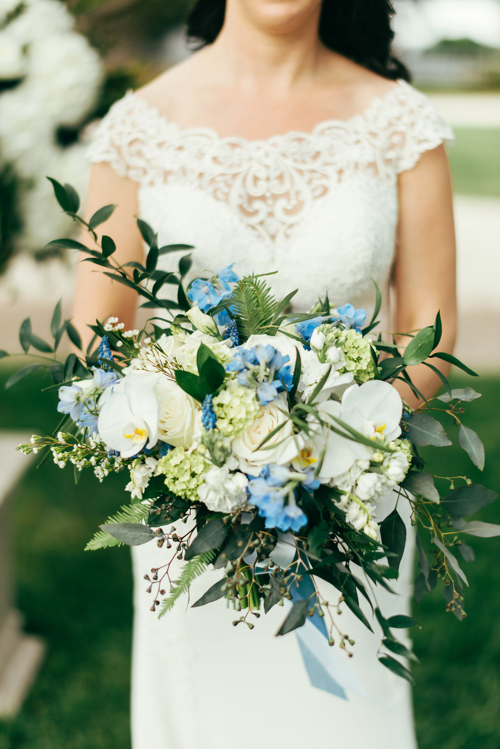  Atelier Ashley Flowers + Woodlawn + Pope Leighhey House + Anna Reynal Photography + DC Weddings + DC Florist + bouquet + dusty blue flowers + bridal 