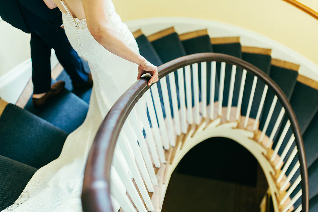  Atelier Ashley Flowers + Woodlawn + Pope Leighhey House + Anna Reynal Photography + DC Weddings + DC Florist + staircase photo 