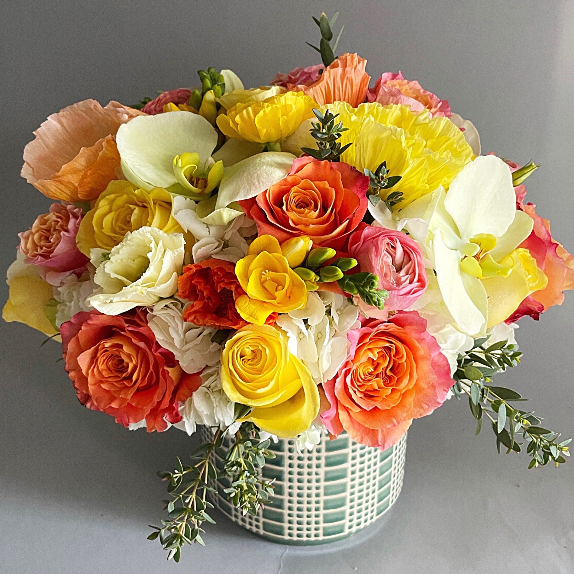 A Pop of Orange Bouquet - Atelier Ashley