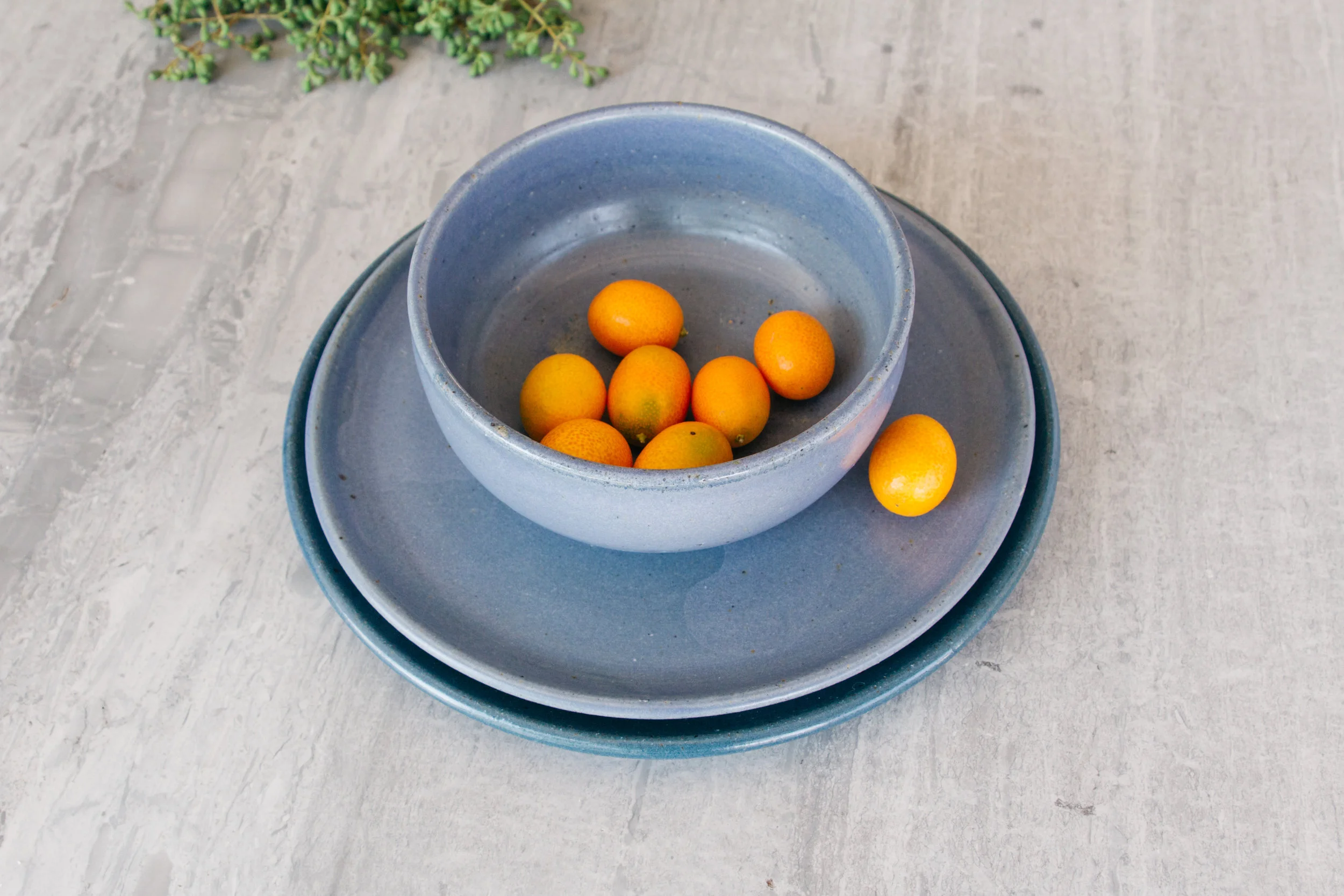 Juego de Platos Lluvia.