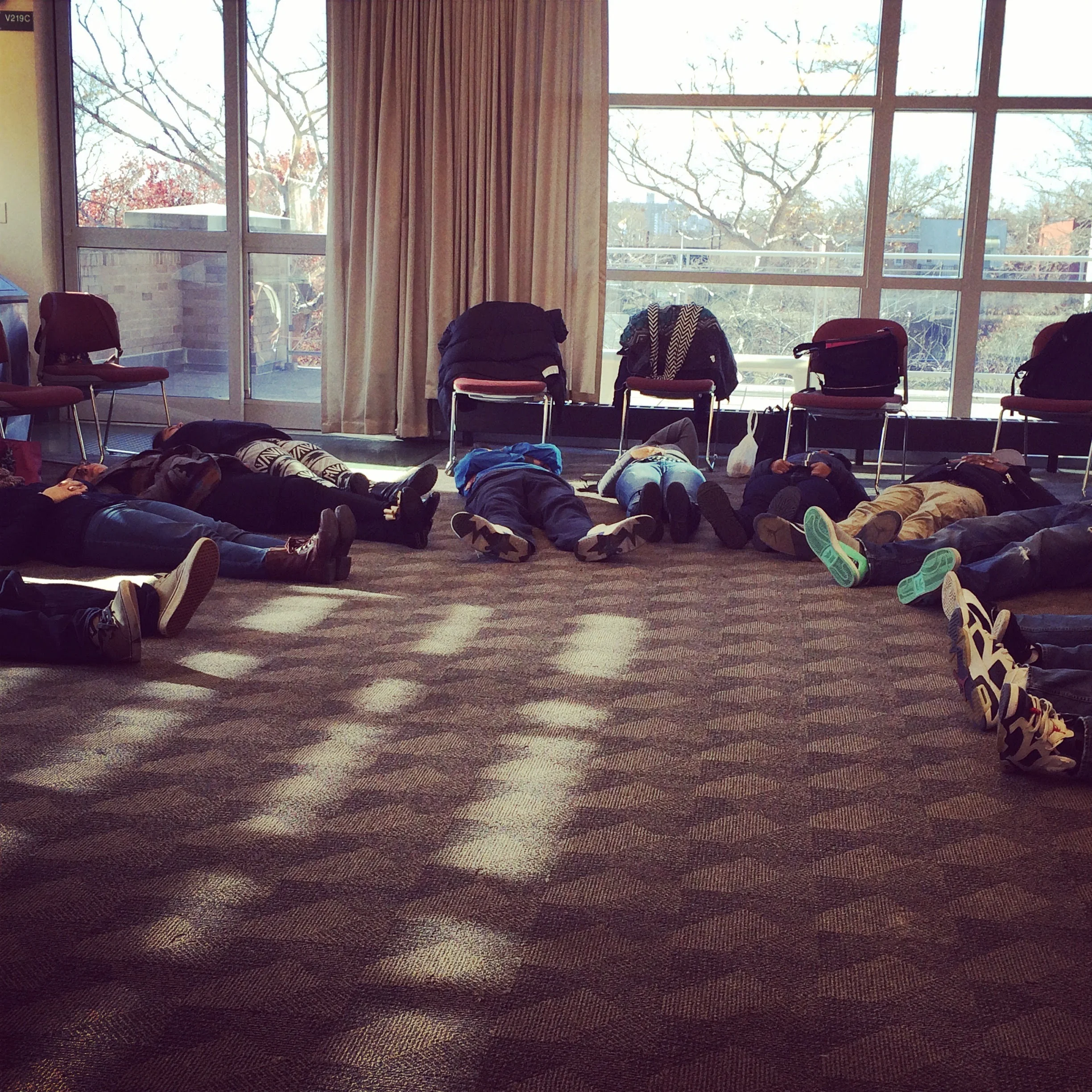 Workshop participants experiencing Yoga Nidra