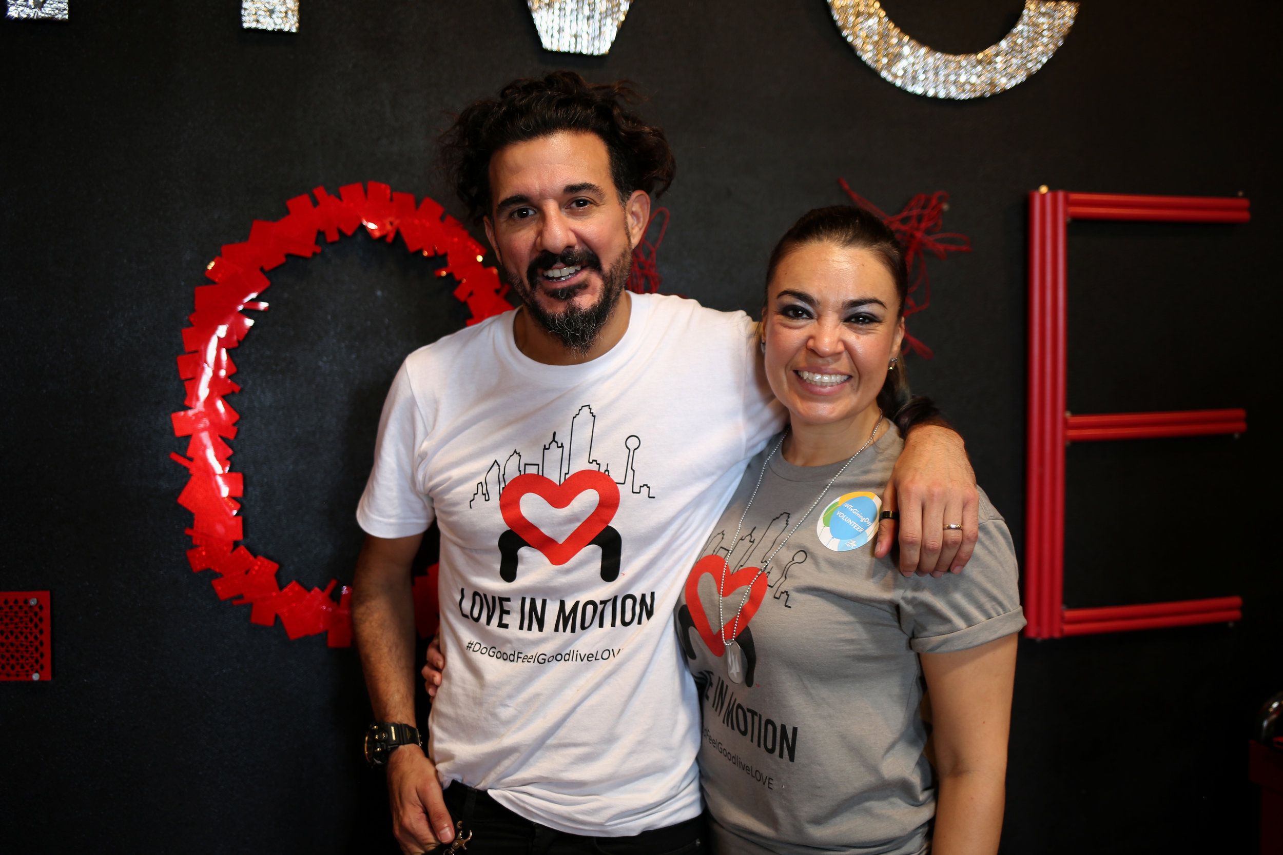 Pollo and wife, Polla, at the Love in Motion headquarters in Deep Ellum.