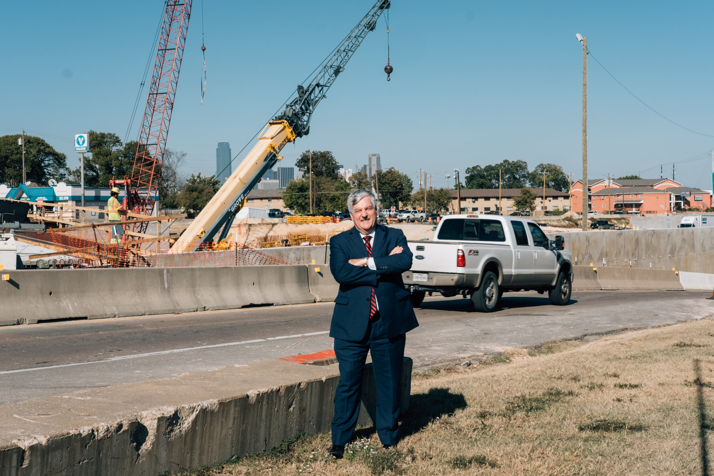 Mike Gruber, at the Southern Gateway Park construction site.