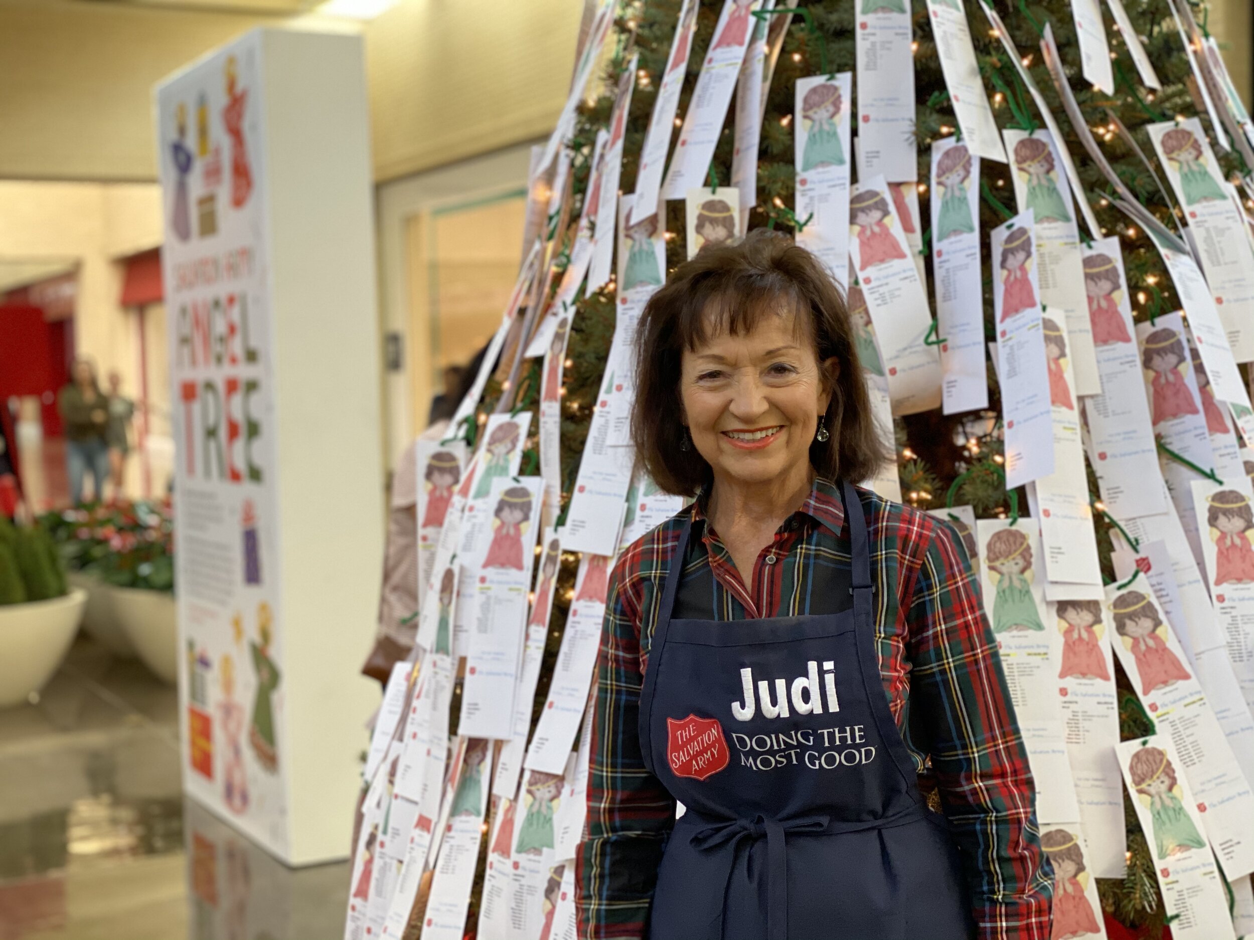  Judi Lalla has been working the Salvation Army Angel Tree at NorthPark for the past 16 years, a tradition in the North Texas area that stretches back to 1984. This year, the Angel Tree program will serve more than 45,000 children in North Texas. Nor