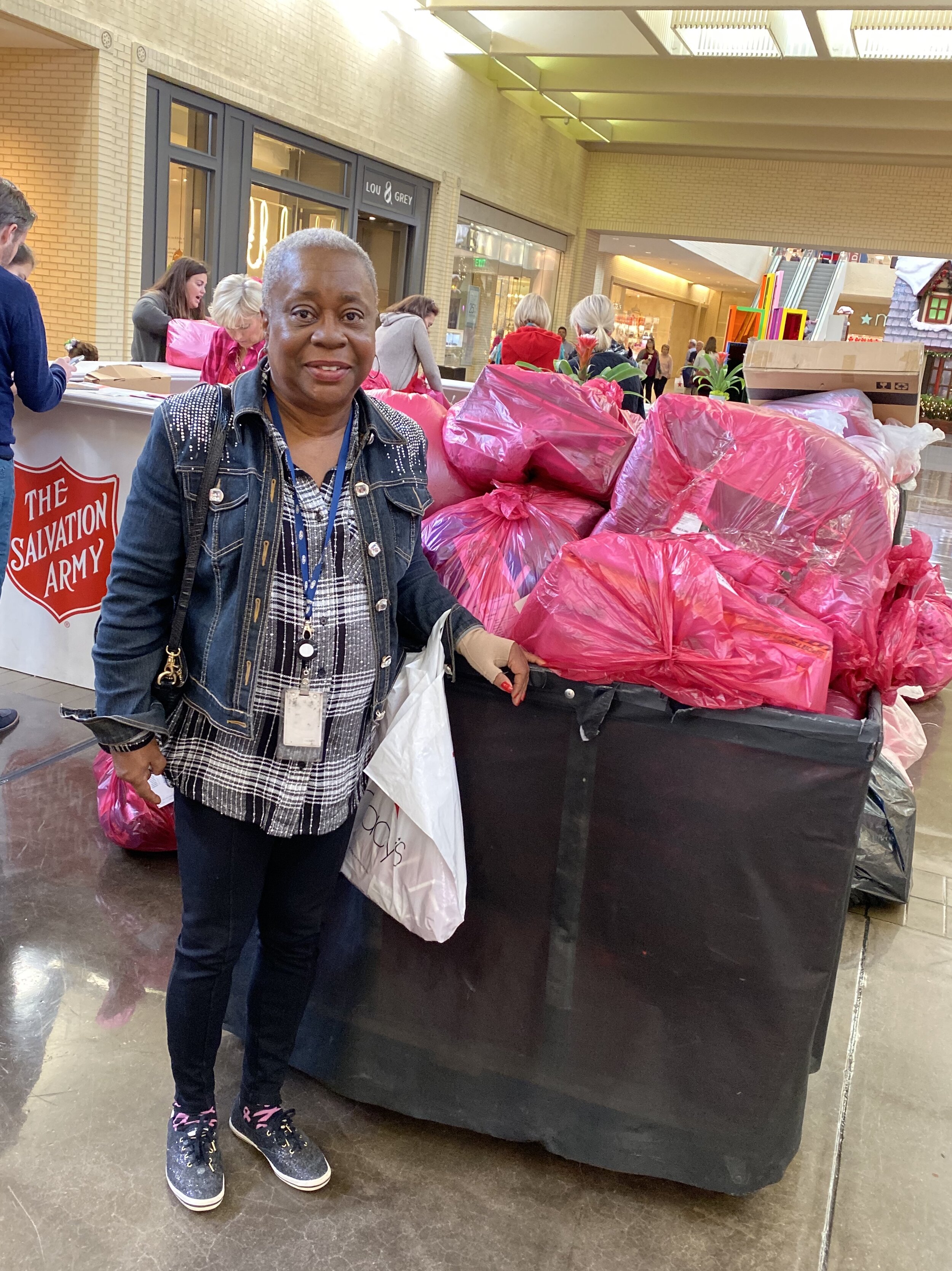  Bobbie Scott, Corporate Office Manager for MV Transportation, Inc. dropped off containers full of toys.  Her company adopted 40 kids and fulfilled everything on the children’s lists amounting to over $5000. 