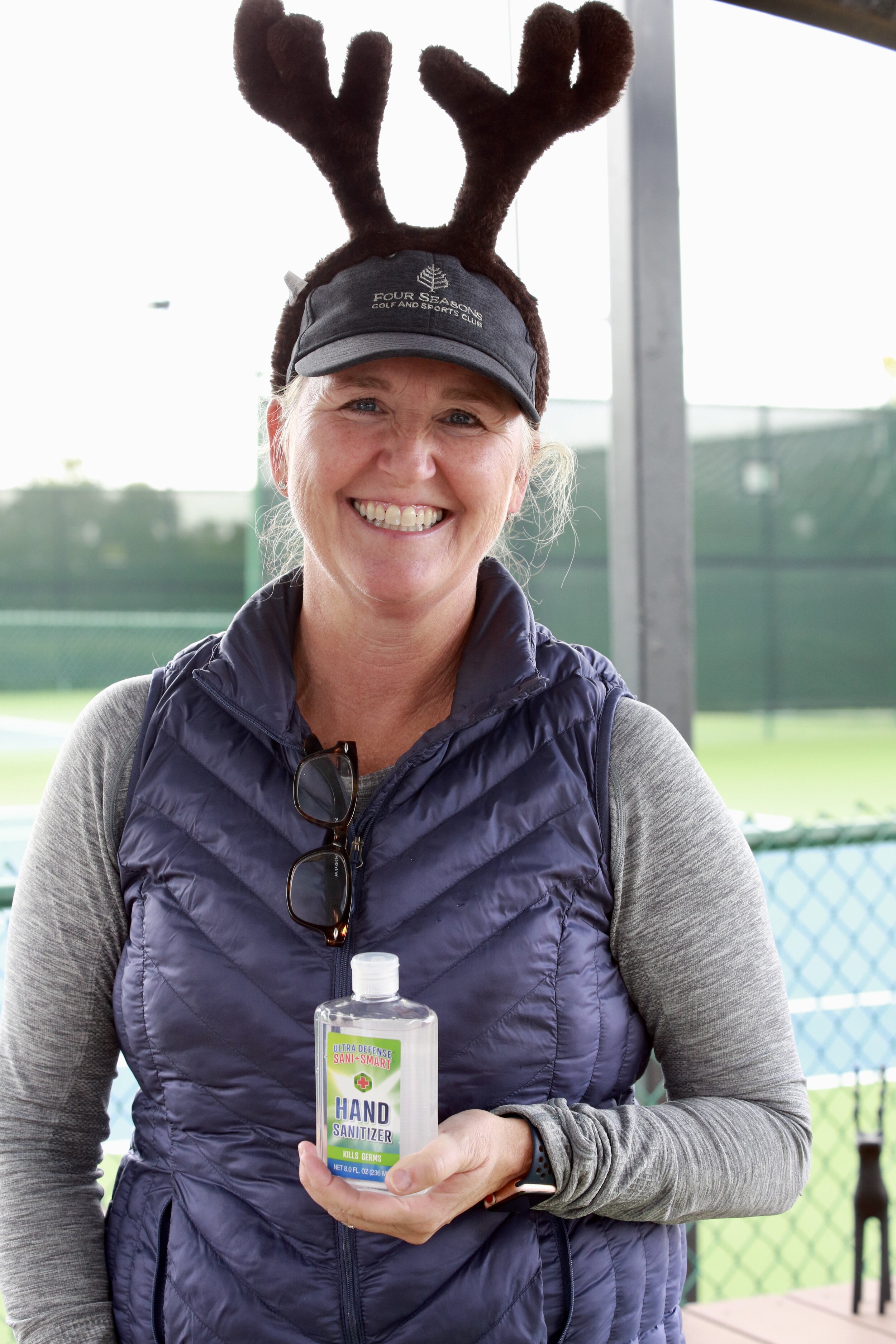 Kaylea Schultz and the team were prepared with hand sanitizer!
