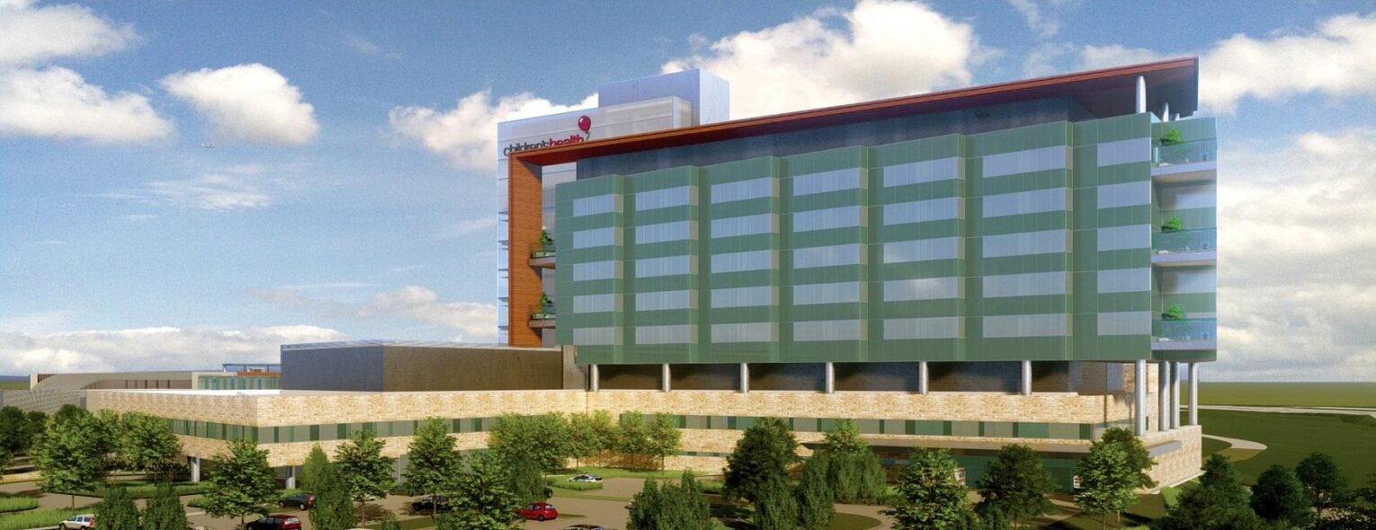 Rendering of Children’s Medical Center Plano expansion by HKS. Due to be completed in 2023.