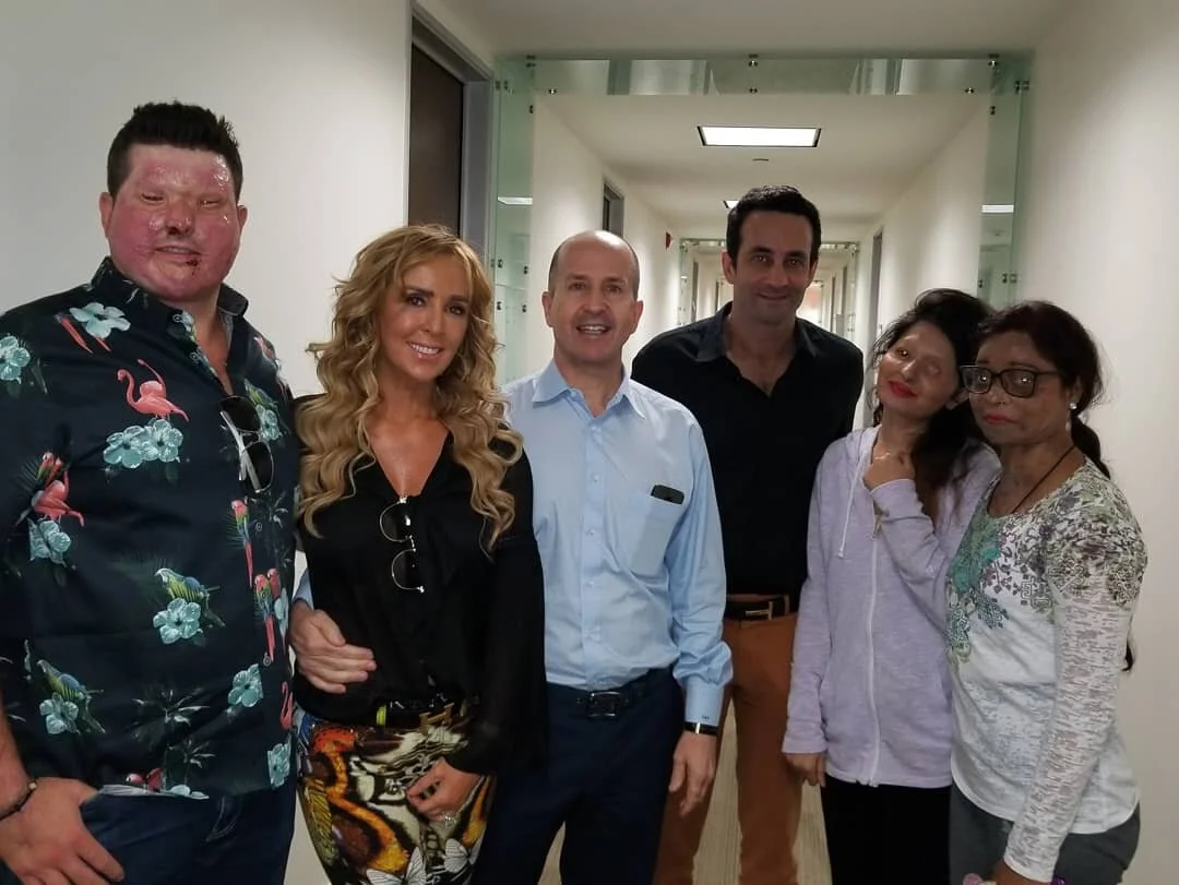 Deborah and Dr. David Alessi with Face Forward International patients.