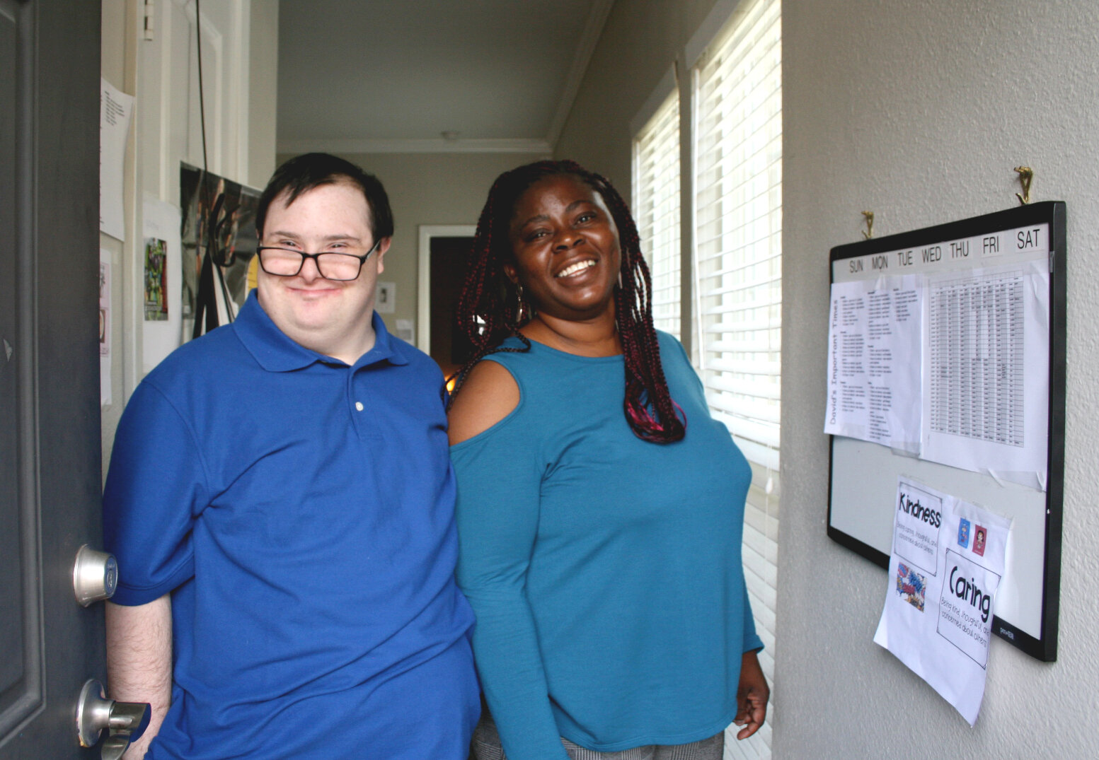 David with Loveline Nwankwo, his longtime caregiver from Steadfast Home Health &amp; Mental Services.