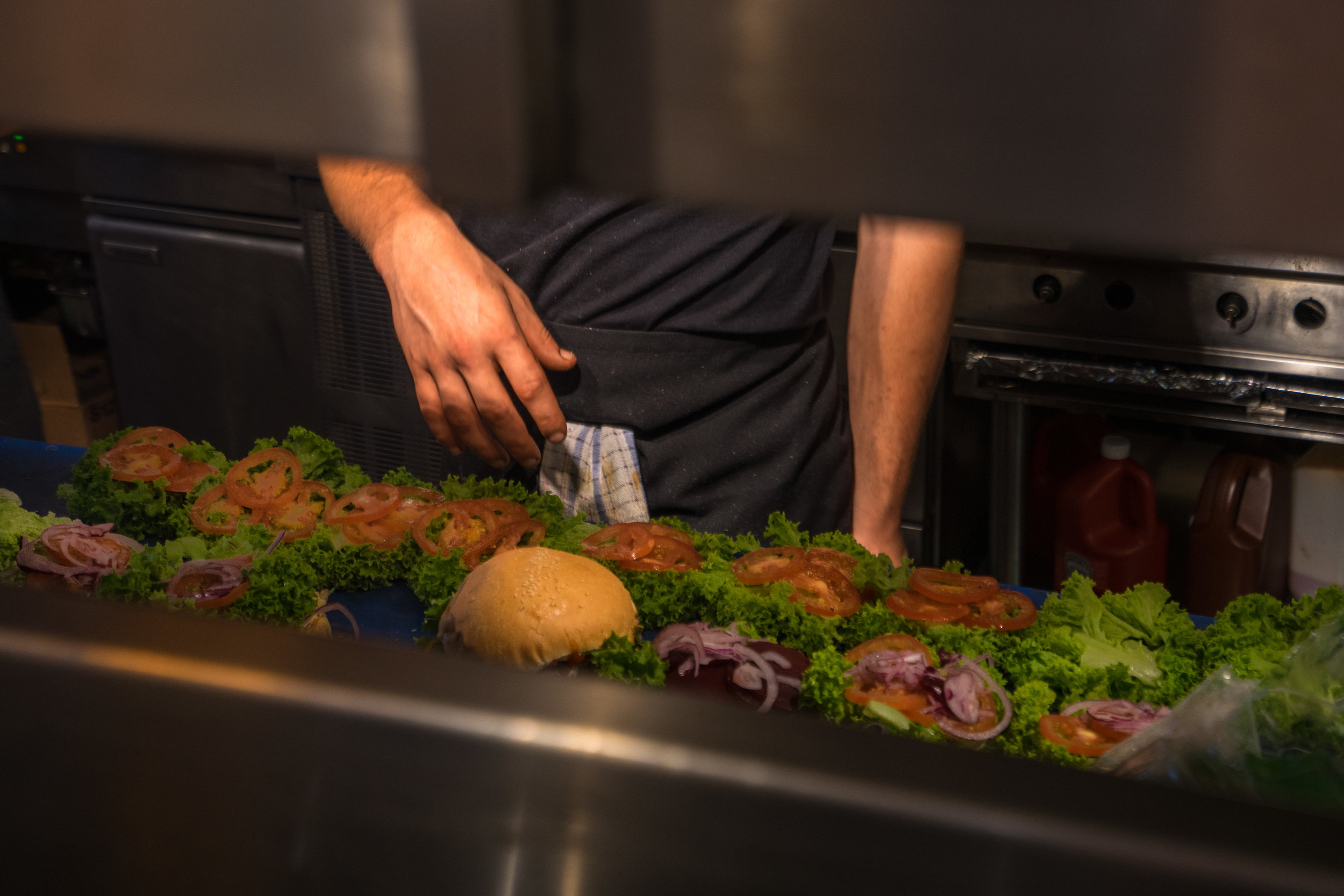So many burgers going out…. and it was only 10am!