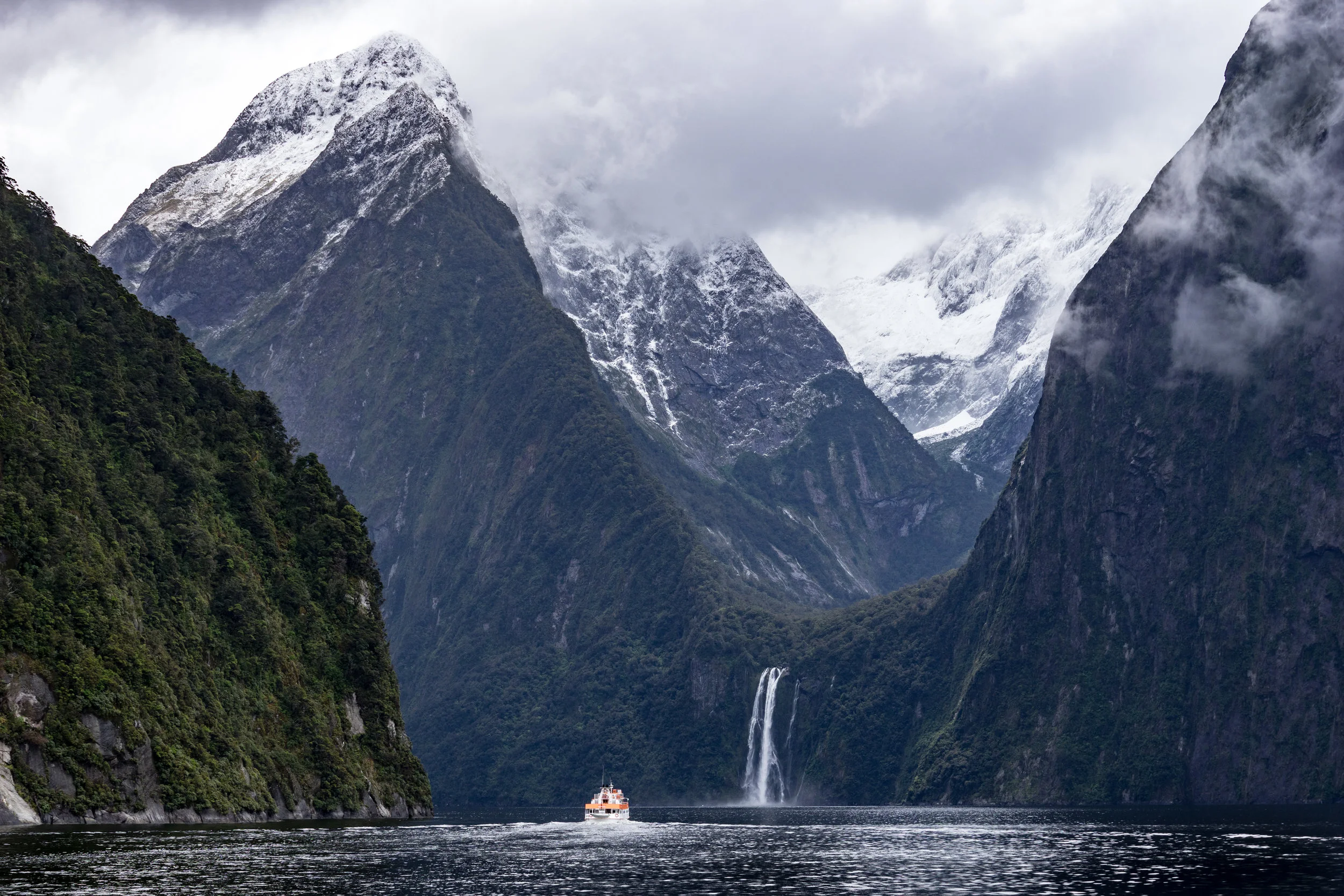 The boat shows the scale of this place.