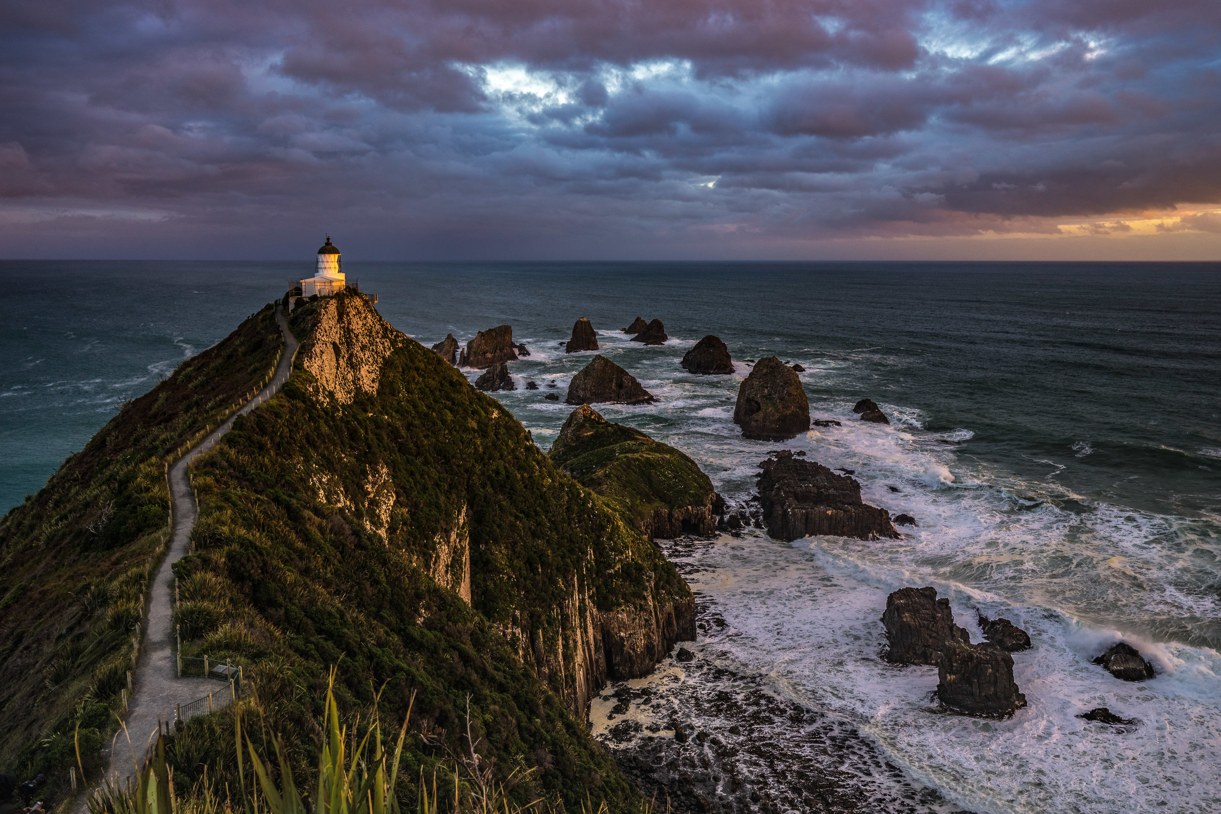 Sunset at Nugget Point