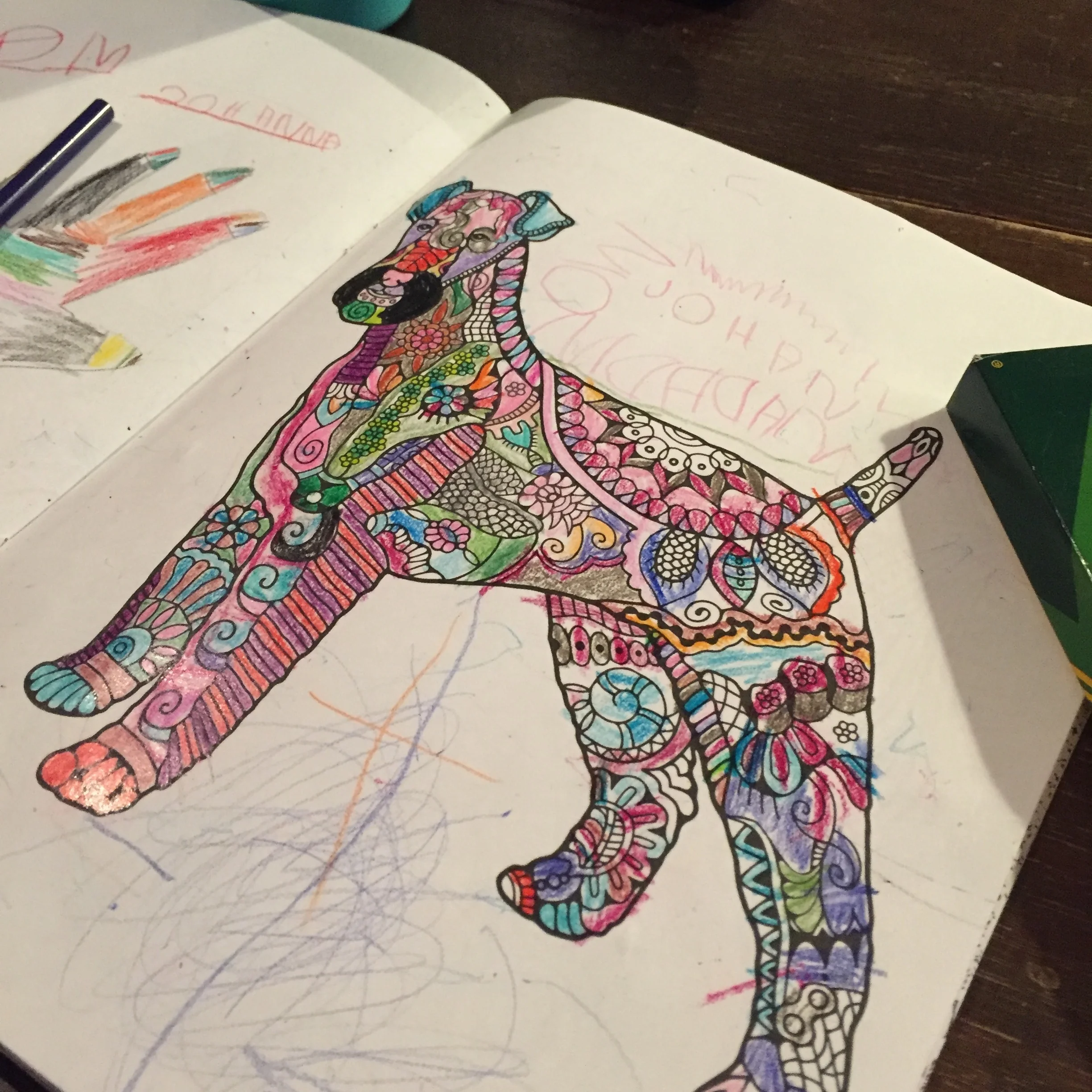 #littledesigner and her dream dog