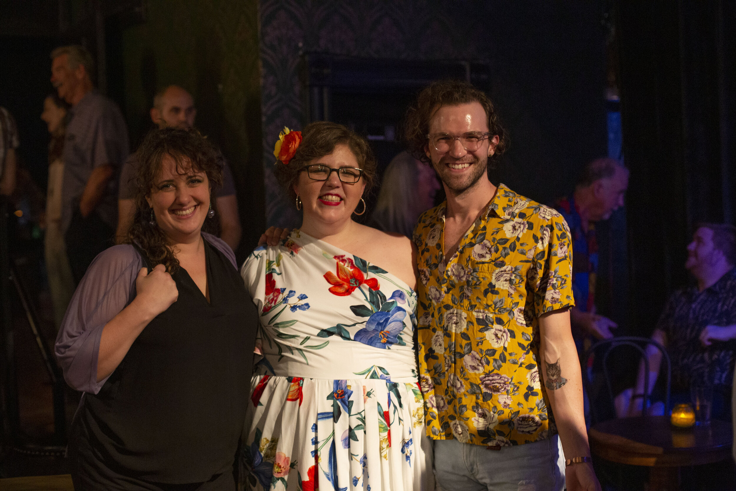  With two of my beloved  Hedwig  family, the incomparable  Sarah Gene Dowling  and  Luke Steingruby . PC: August Oldelm 