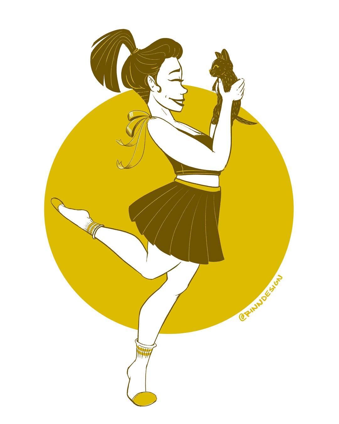 Inktober 9 - Precious.
This one&rsquo;s for all the cat moms out there! 🐱
.
.
.
.
.
#inktober #inktober2018 #inktober9 #inktoberday9 #coloredink #inked #character #characterdesign #characterart #charactersketch #gesture #digitalink #gold #pet #kitte