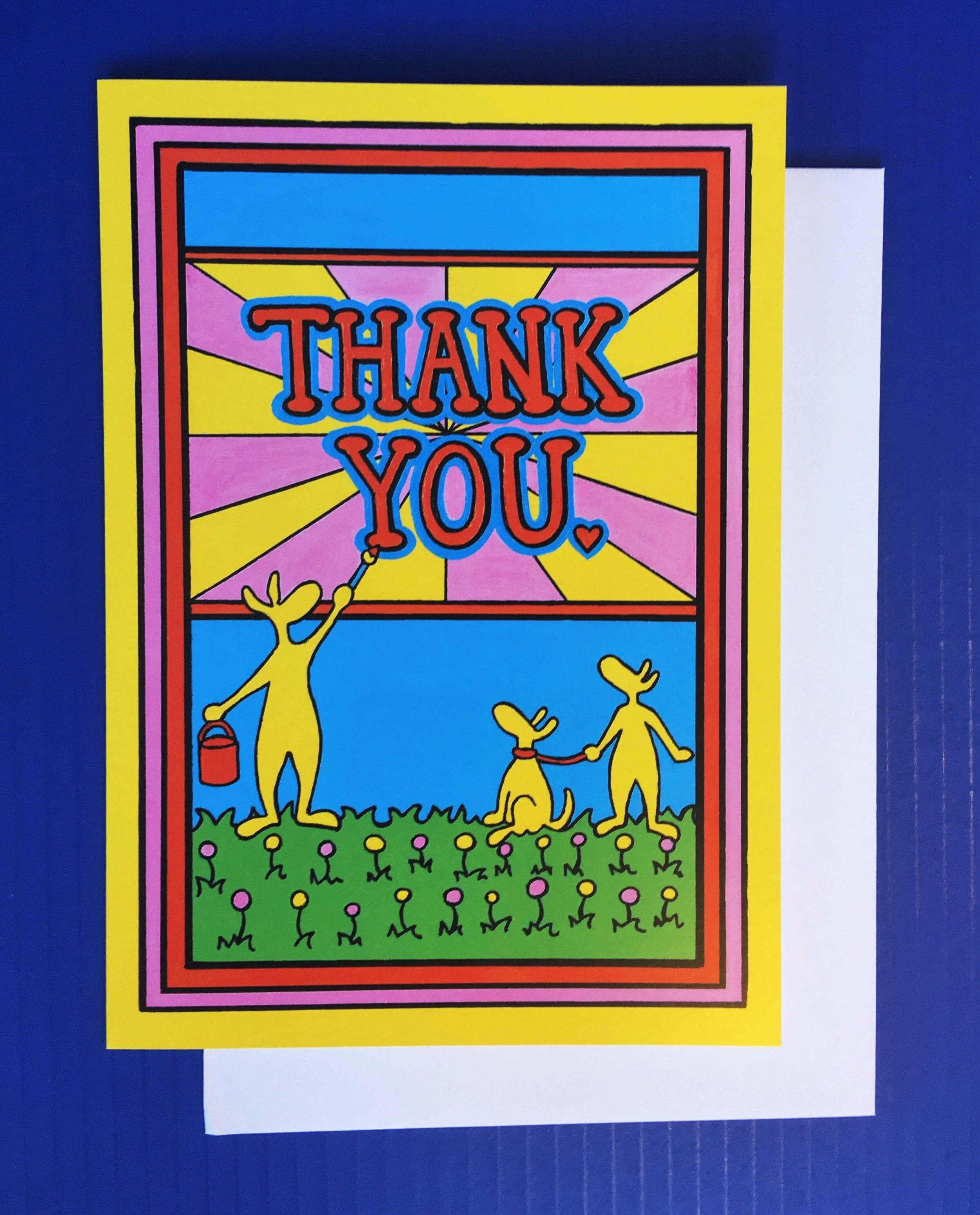 Single Greetings Card - Thank You