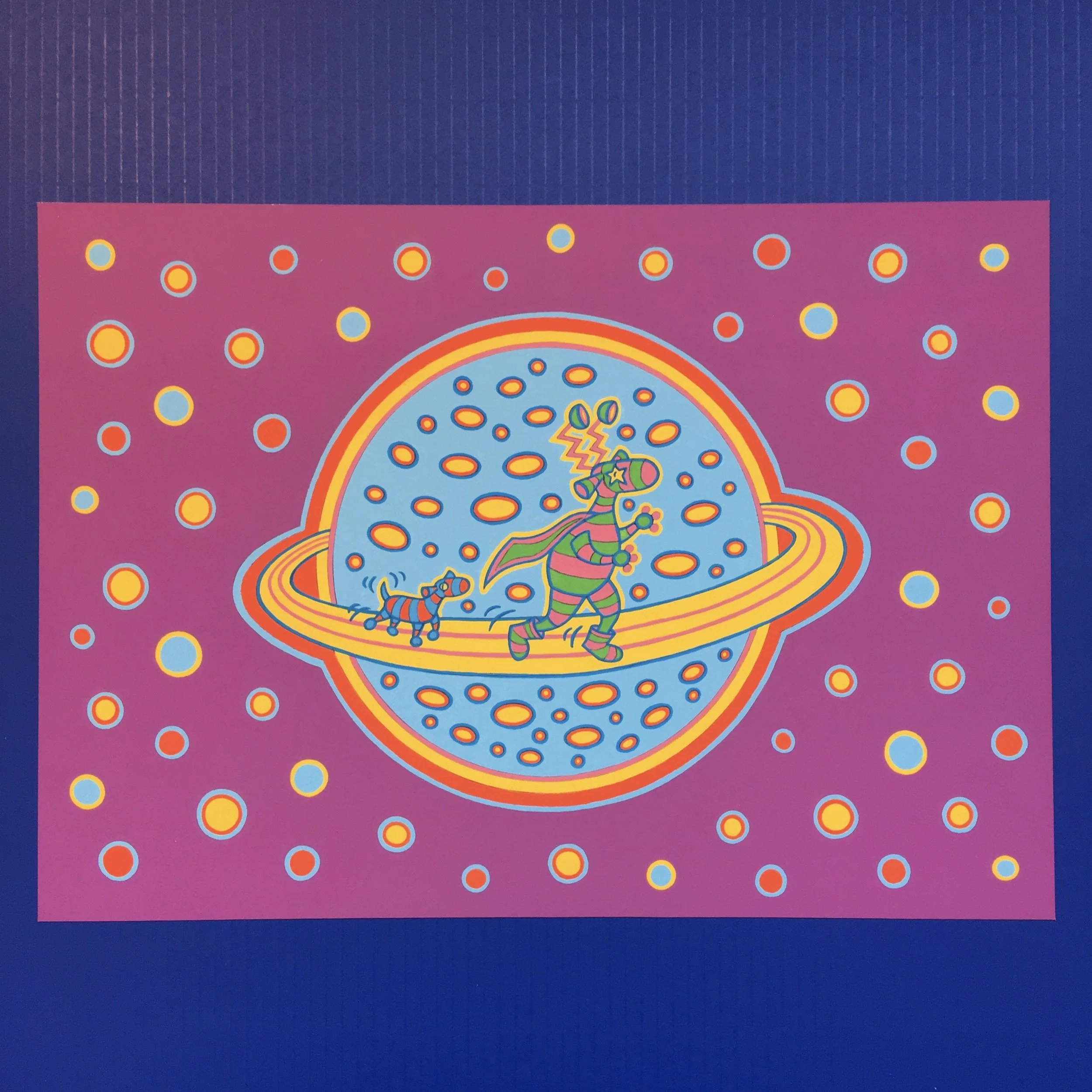 A3 Giclée Print - Running Rings Around Saturn