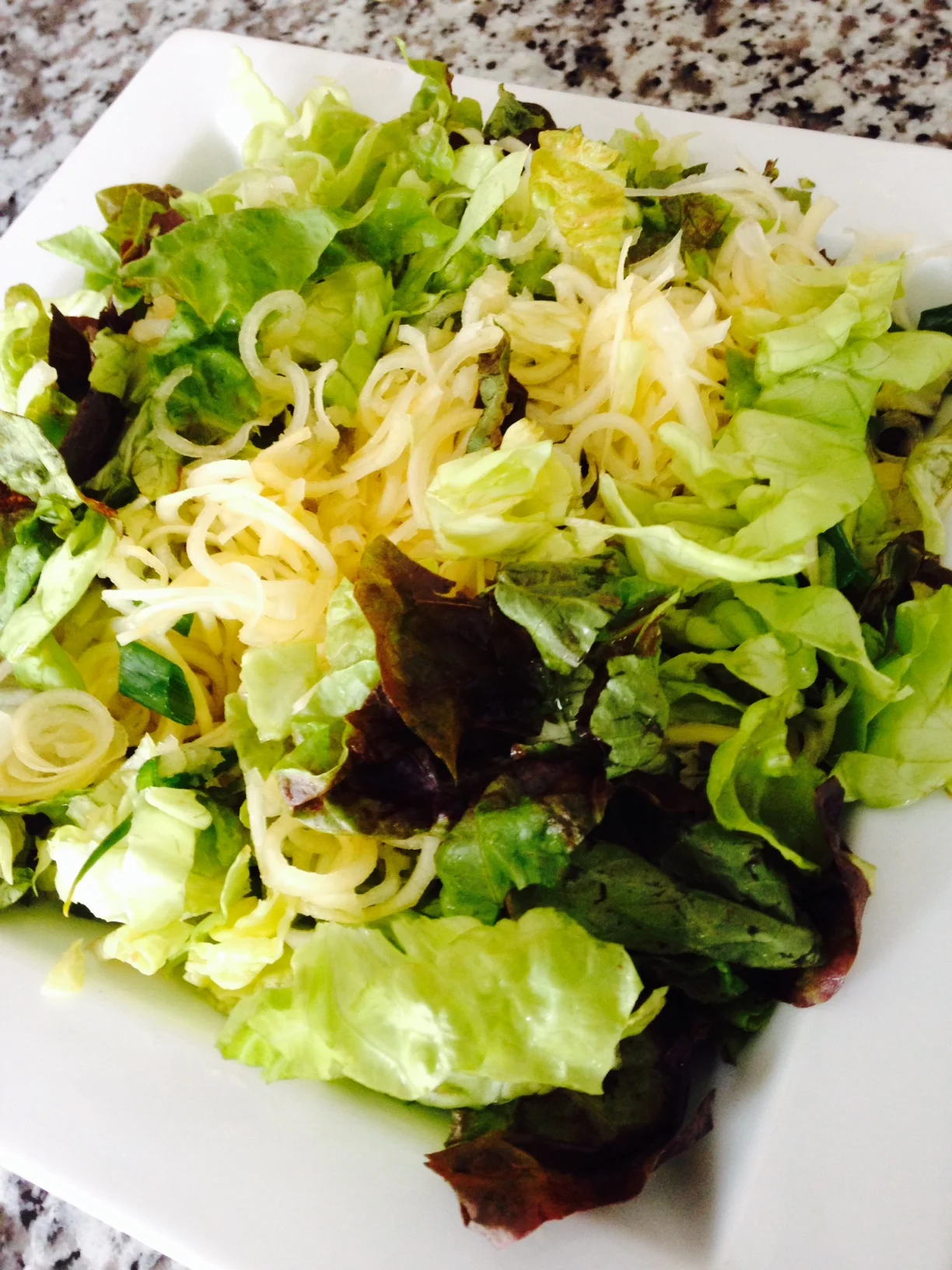 Butter Lettuce and Rutabaga Noodle Salad