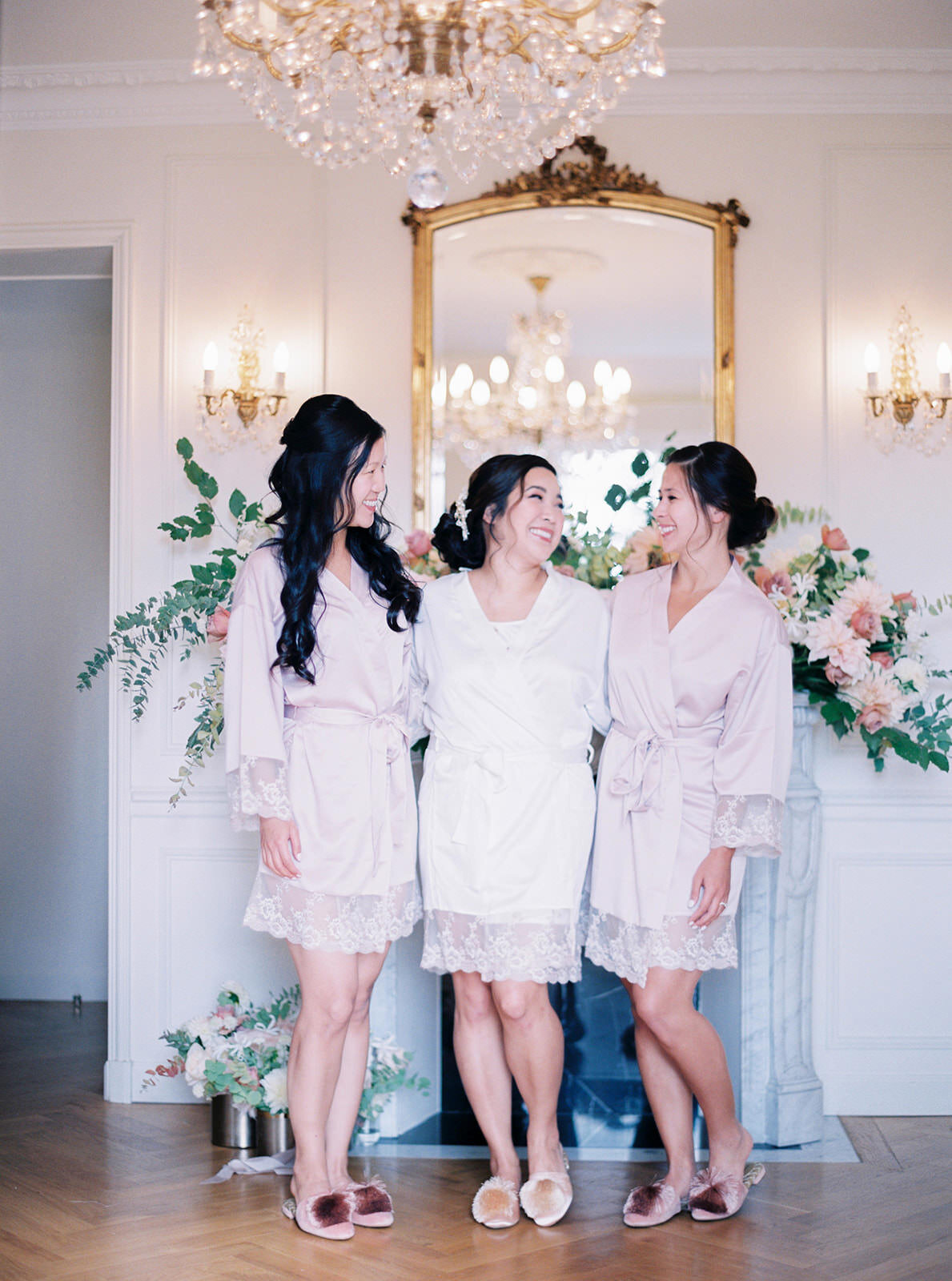  Linda and her bridesmaids after makeup and hair in their Paris AirBnb. One of the bridesmaid got married on the same trip! 