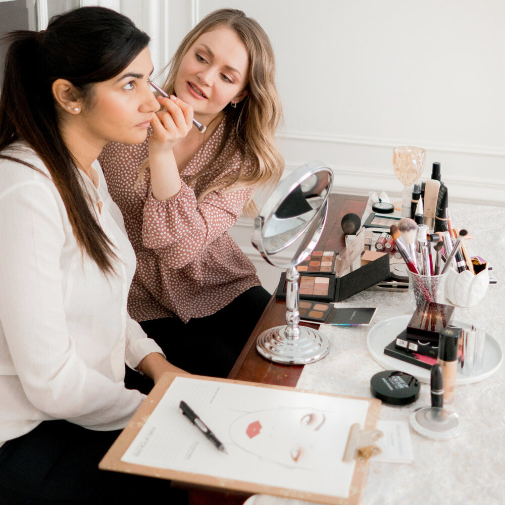 Wedding Planner Makeup Look Lesson in Paris, France, instructed by professional makeup artist, Onorina Jomir