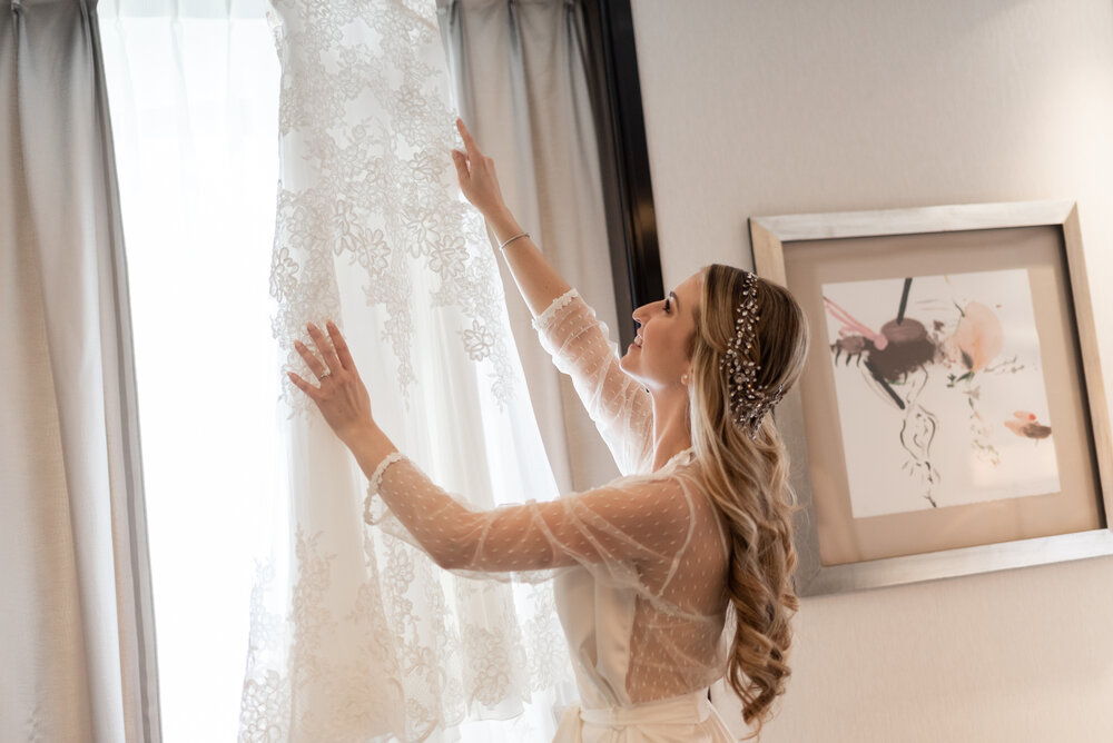 Paris Destination Wedding at the Peninsula Hotel - Bridal hairstyle + makeup 1