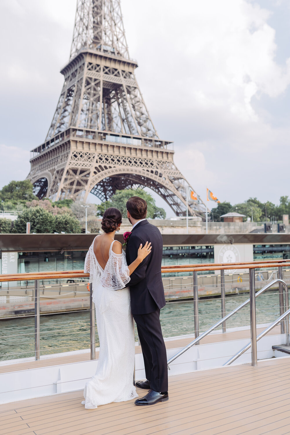 Paris Destination Wedding Reception on a River Seine Cruise-2, Hair and makeup by Onorina Jomir Beauty