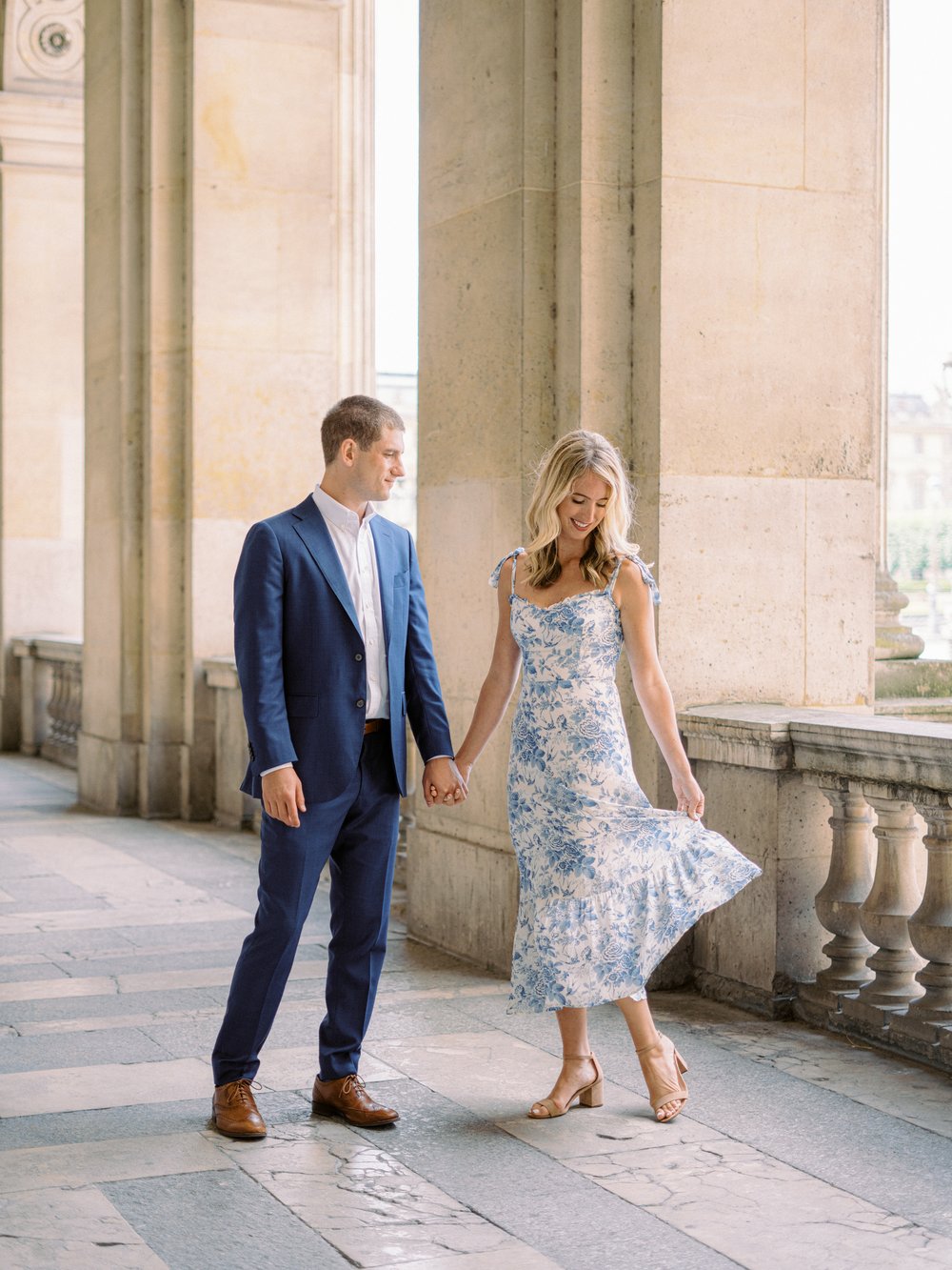 Louvre Paris Photoshoot in Summer. Makeup and hairstyling by Onorina Jomir Beauty