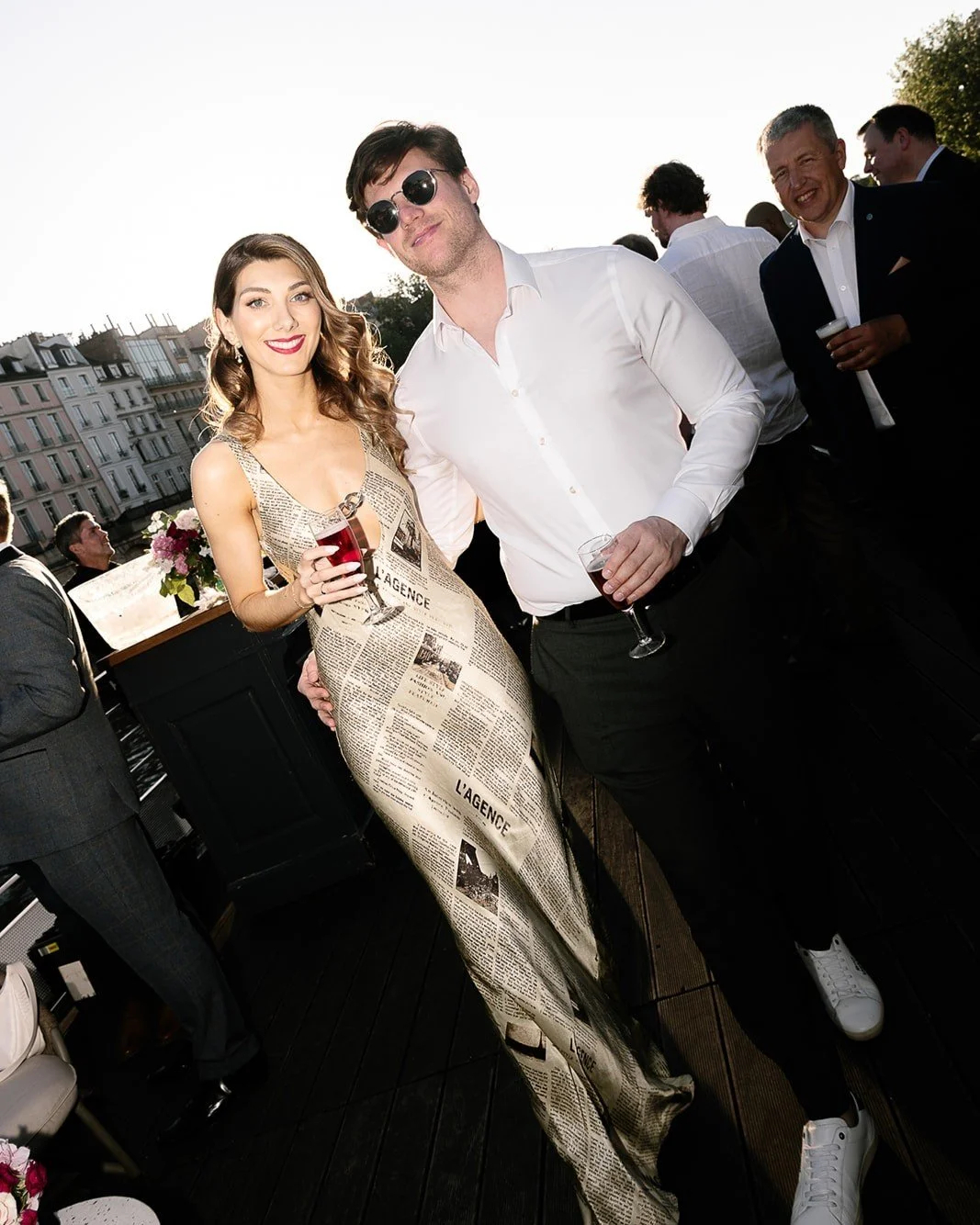 For her Welcome Event in Paris, Abi knew exactly the kind of mood she wanted:

-Glossy waves with one side pinned back
-A statement red lip for a lasting impression 
-A classic winged eye &mdash; polished &amp; iconic

I loved bringing her vision to 