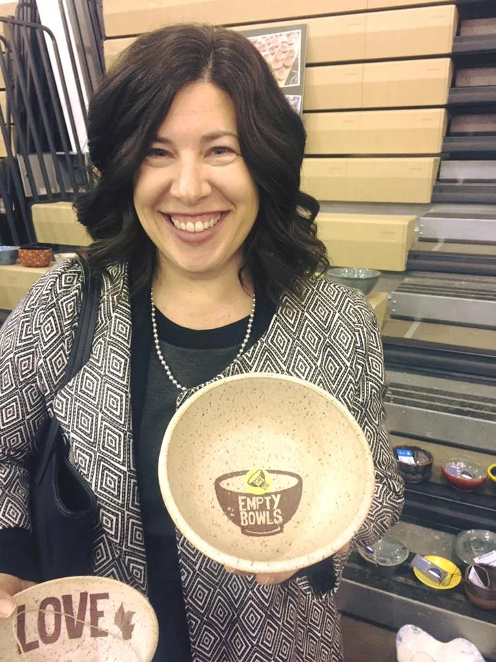 Tina Pagotto, Bethesda Project CEO, shows off her bowls