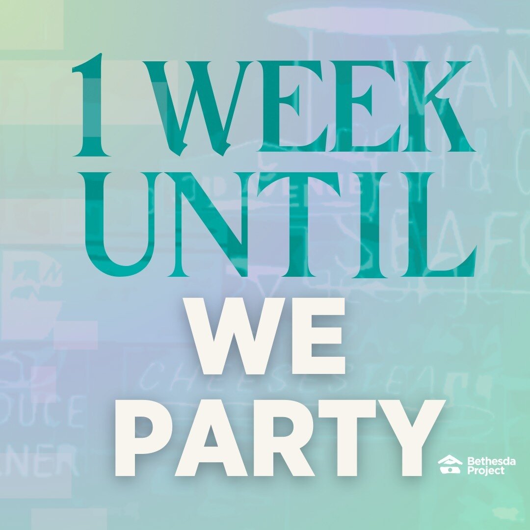 1 week!!!!!! Until we Party (&amp; Auction) together at Reading Terminal Market! Tickets are still on sale if you'd like to attend, and our silent auction is UP with bidding already started! ⁠
2023Party.Givesmart.com