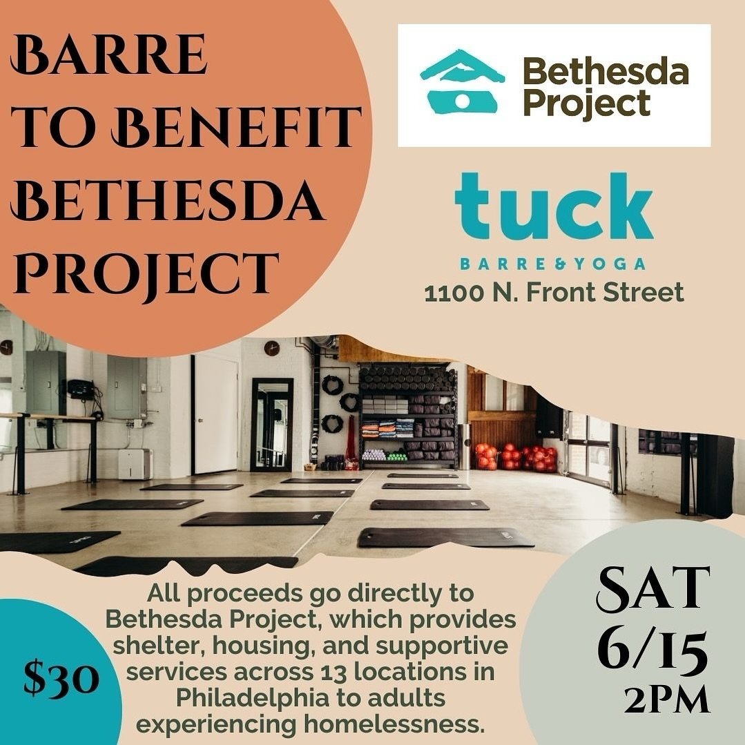 Grab a spot on the bar and get ready to tuck for a cause! Our friends at Tuck Barre &amp; Yoga Nolibs will be hosting a fundraiser class on June 15, from 2:00 - 2:45 PM. All proceeds benefit Bethesda Project!