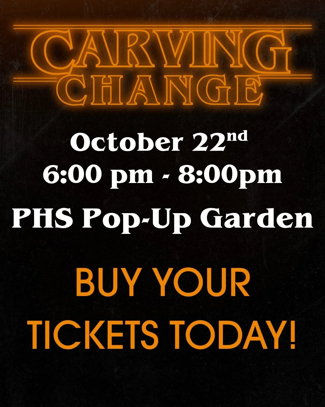 Carving Change is THIS WEEK! Join us at @phspopupgardens South Street on October 22nd from 6-8 pm for a thrilling good time. Carving Change is a fall themed, happy hour fundraising event hosted by Bethesda Project's Young Professional Advisory Board.