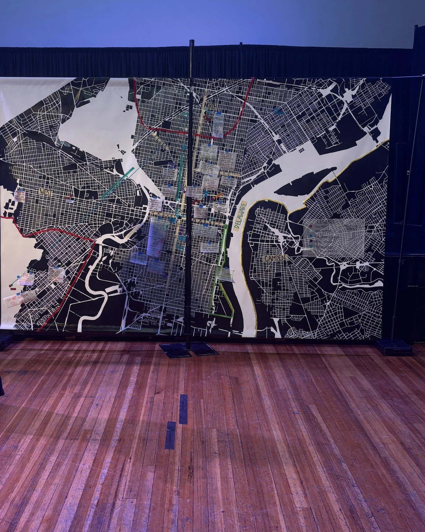 Yesterday was an incredible event! Thanks to everyone who attended Counter Cartographies: Mapping Spaces of the Unhoused in Philadelphia. Counter Cartographies is a community art project in collaboration with unhoused shelter residents served by Beth