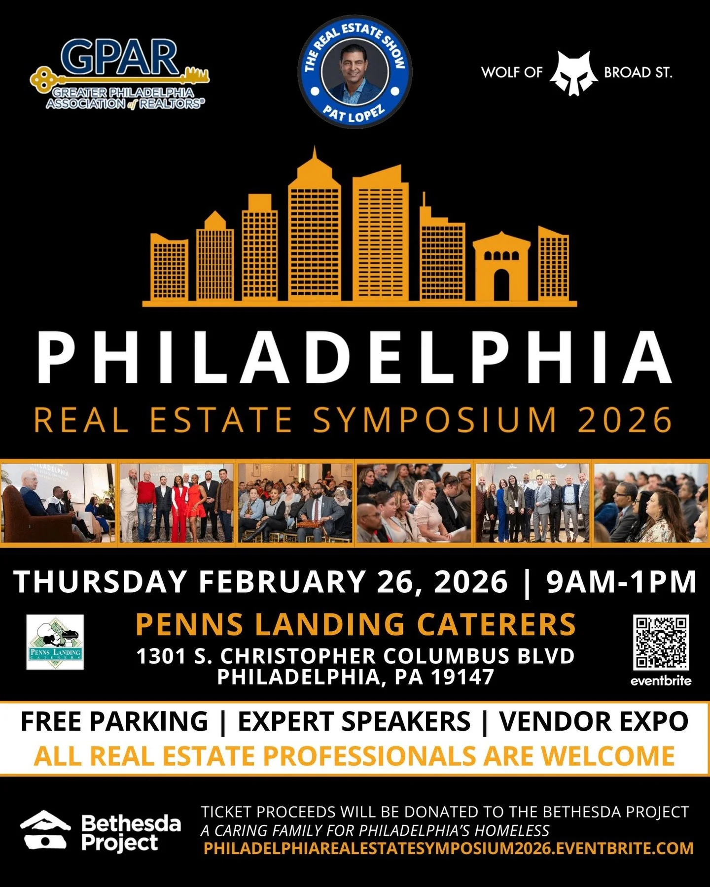 Join us and @wolf_of_broad_street from 9am - 1pm on Thursday, February 26th for the third annual Philadelphia Real Estate Symposium at Penns Landing Caterers. Hundreds of real estate professionals will gather for an energizing morning of market insig