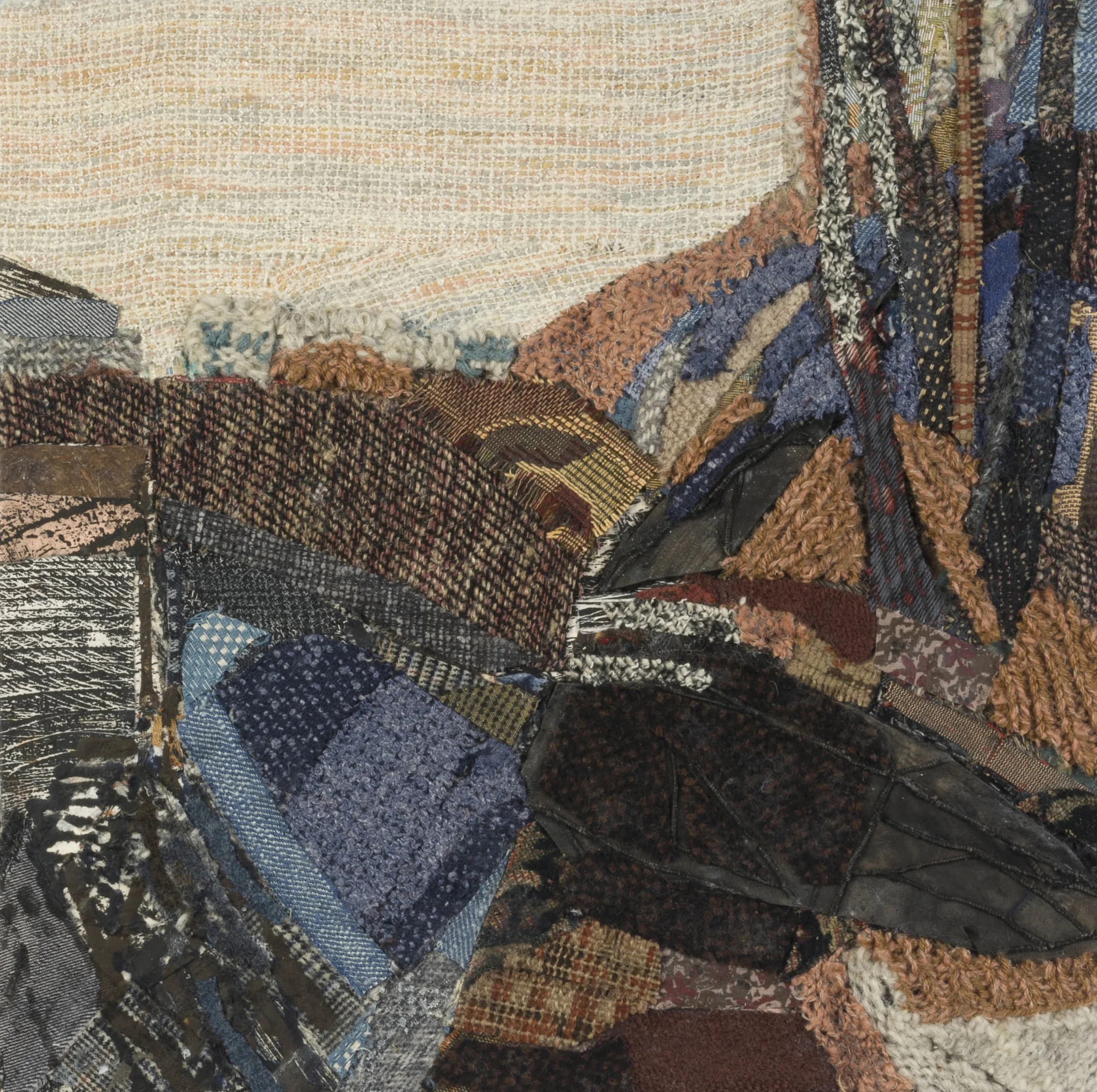 Vista and Strata , 2011, mixed media on panel, 16 1/4 x 16 1/4 inches