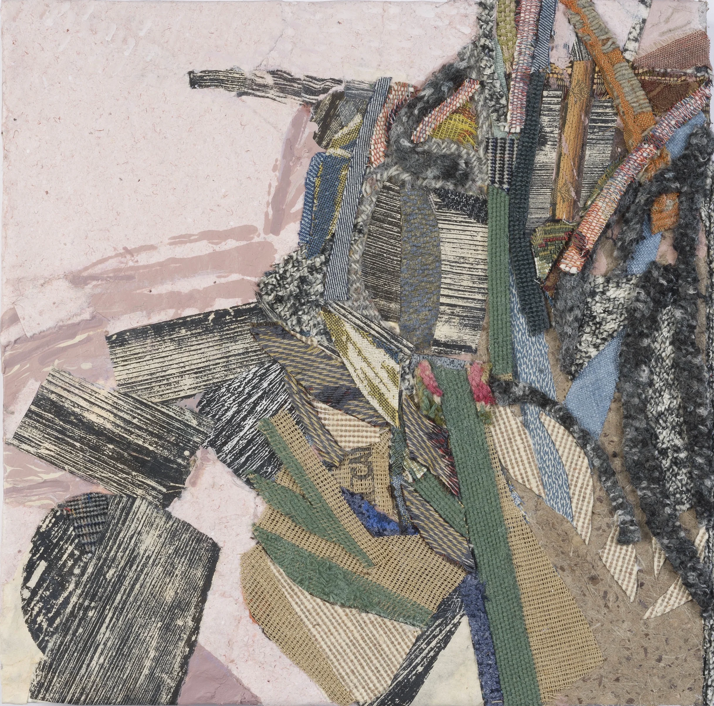 Vista and Strata III , 2012, mixed media on panel, 16 1/8 x 16 1/2 inches