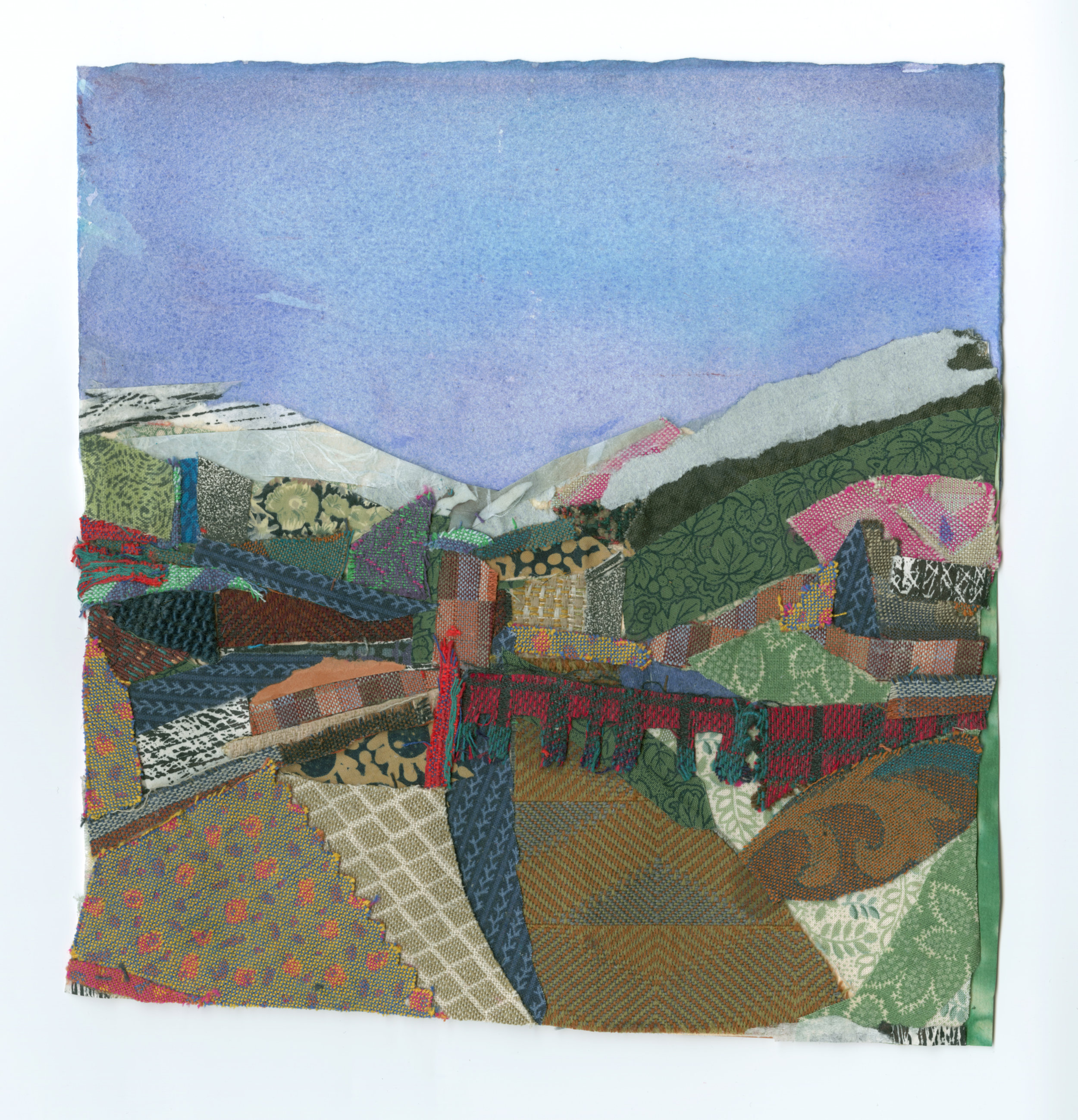   Mountain Fold–Home , 2006, mixed media on paper, 15.375 x 15.25 x 1.5 inches 