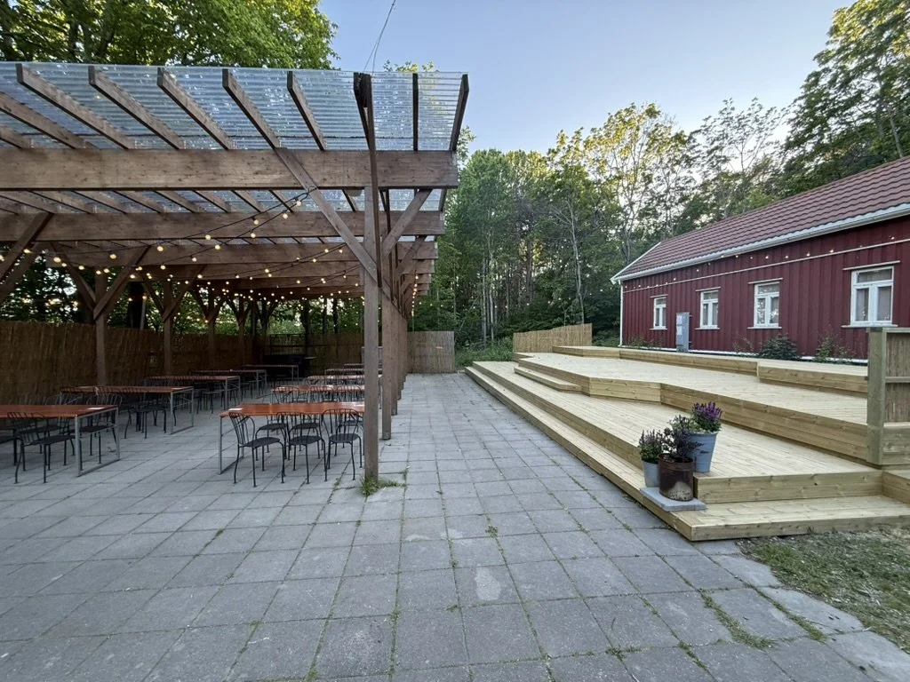  Ny pergola og platting for Gressholmen Kro i Oslo. Arkitektur PRO og SØK.  