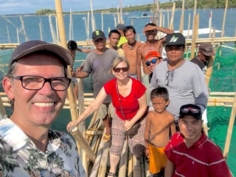 We held an impromptu devotional on a bamboo fishing platform suspended over the waves. Hold on!