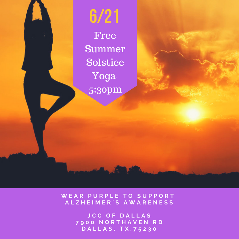 Free Summer Solstice Yoga at JCC in Dallas, TX!