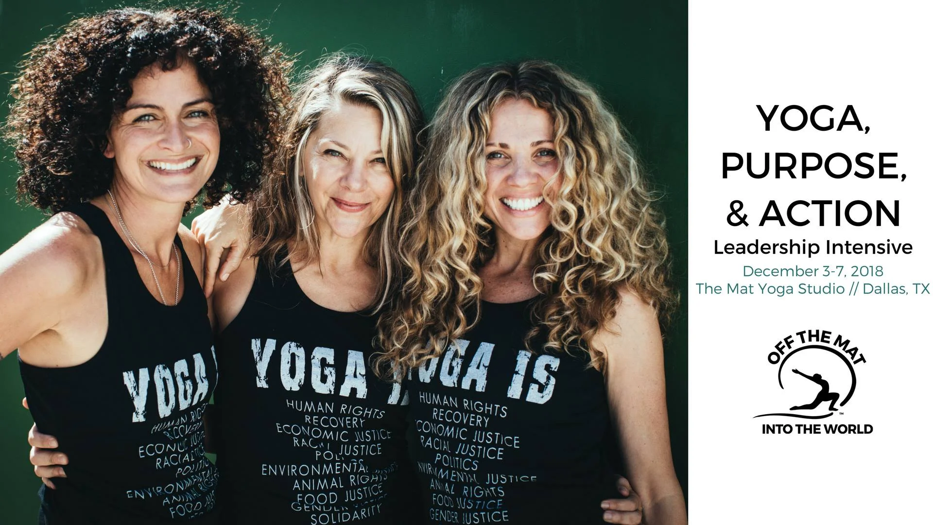 Stefanie Assists Seane Corn, Hala Khouri and Suzanne Sterling-Off The Mat into the World