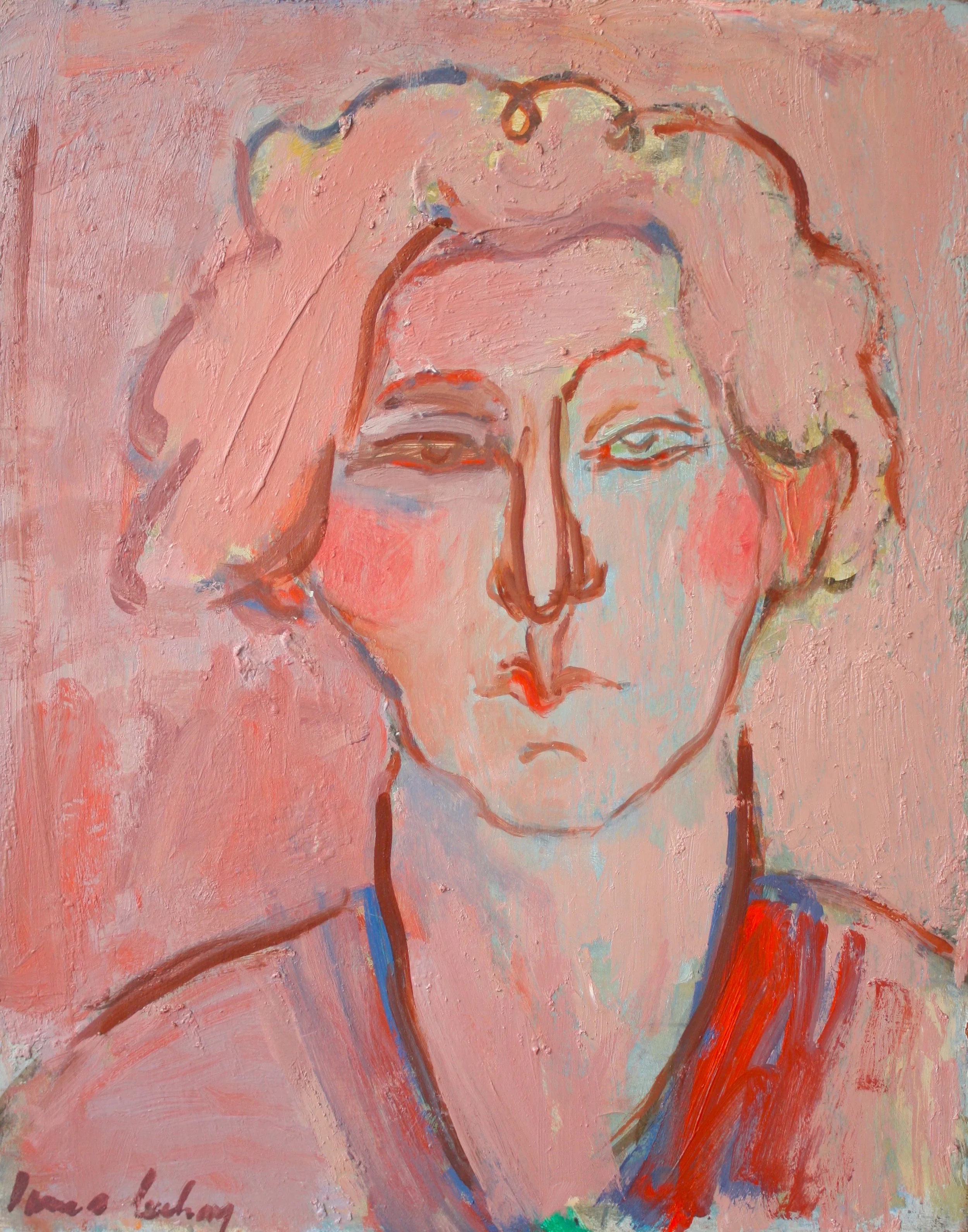 Rose in Rose,  oil on canvas.