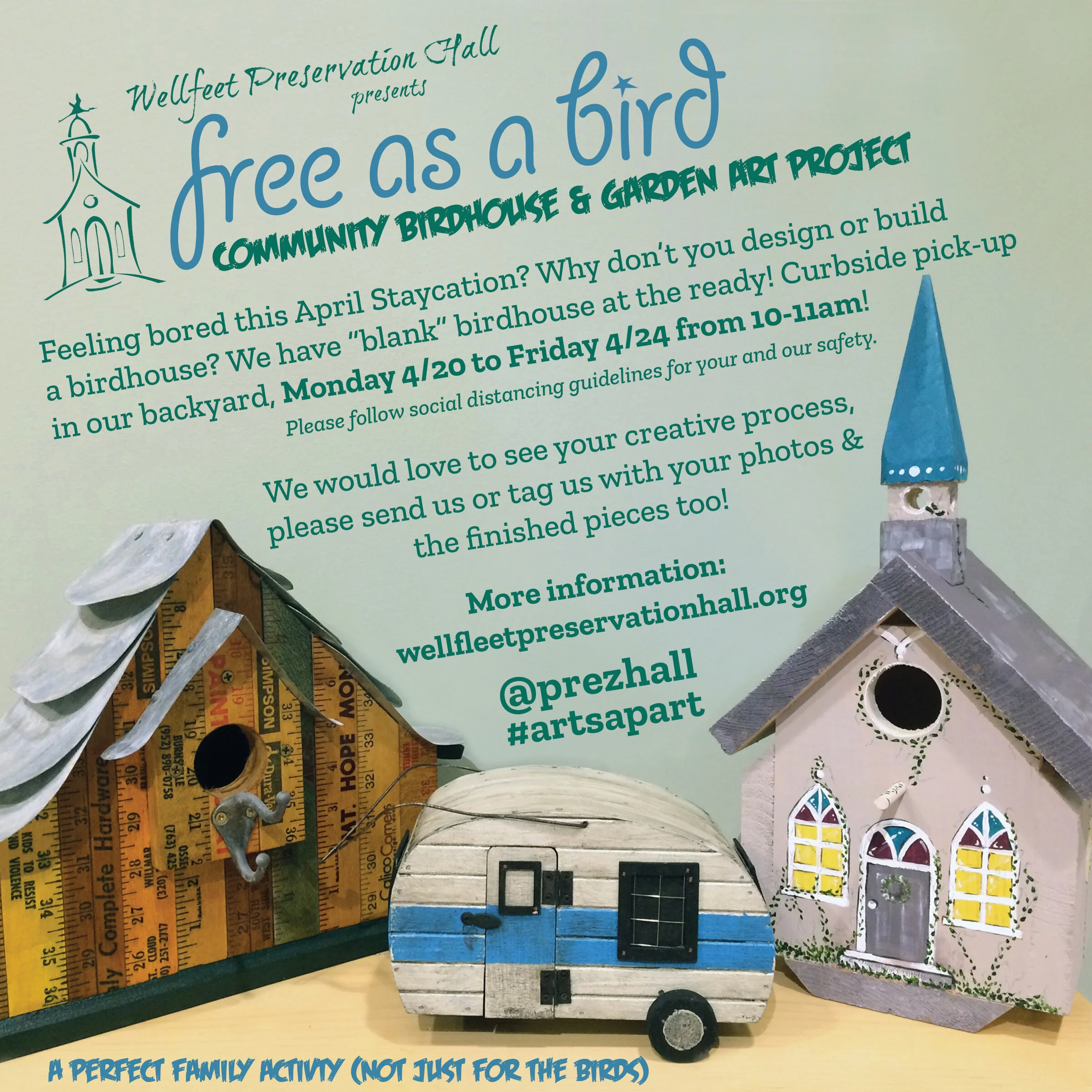 Free As a Bird: Community Birdhouse &amp; Garden Art Project