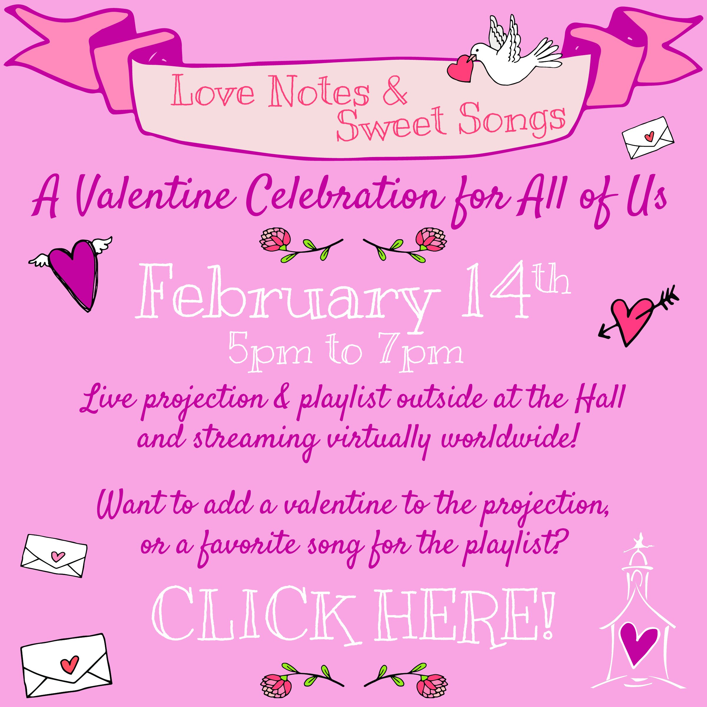 Love Notes & Sweet Songs:  A Valentine Celebration For All of Us