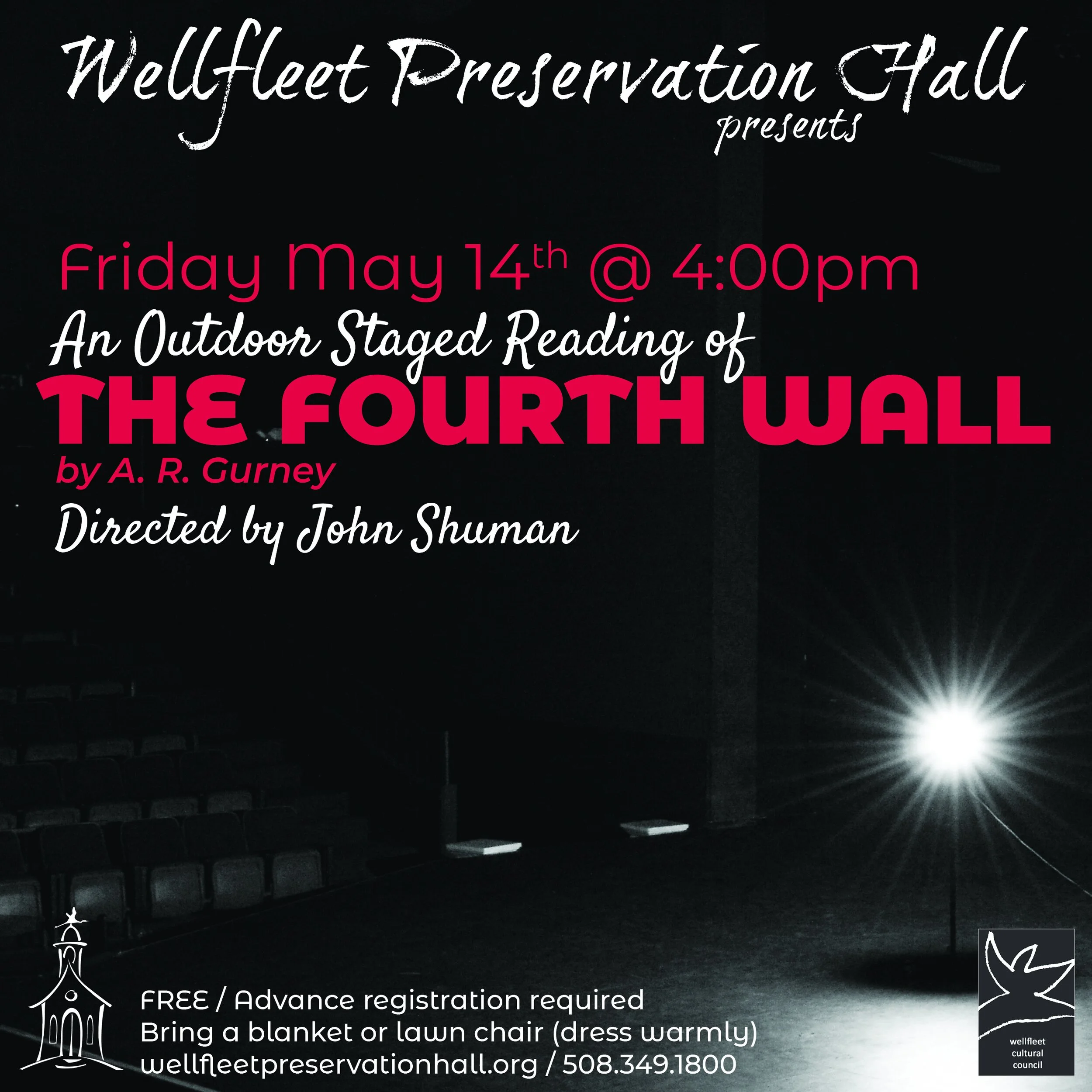 Outdoor Staged Reading: The Fourth Wall *Fri. 5/14*