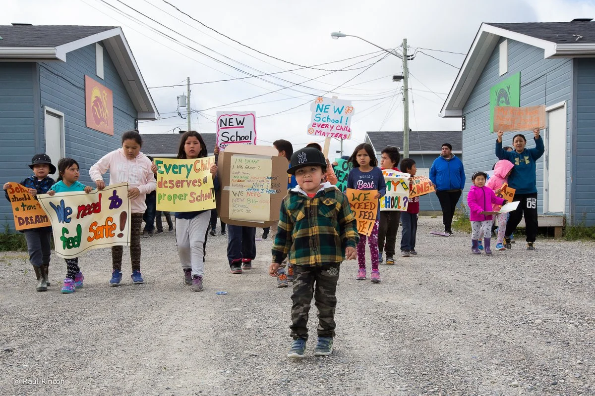 Youth in Kashechewan raise their voices, photo posted by Charlie Angus on Twitter, September 8, 2018