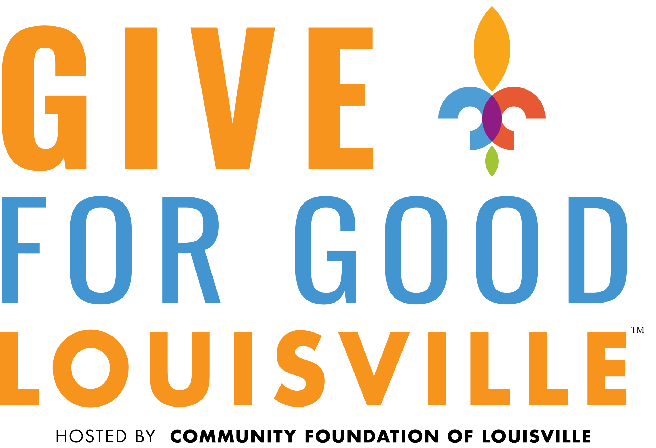 Text graphic that reads Give For Good Louisville. Hosted by Community Foundation of Louisville.