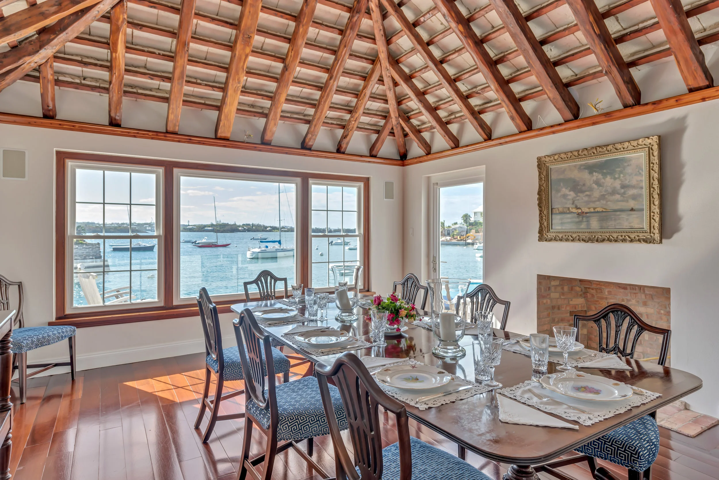 Formal Dining Room with views of the Bay